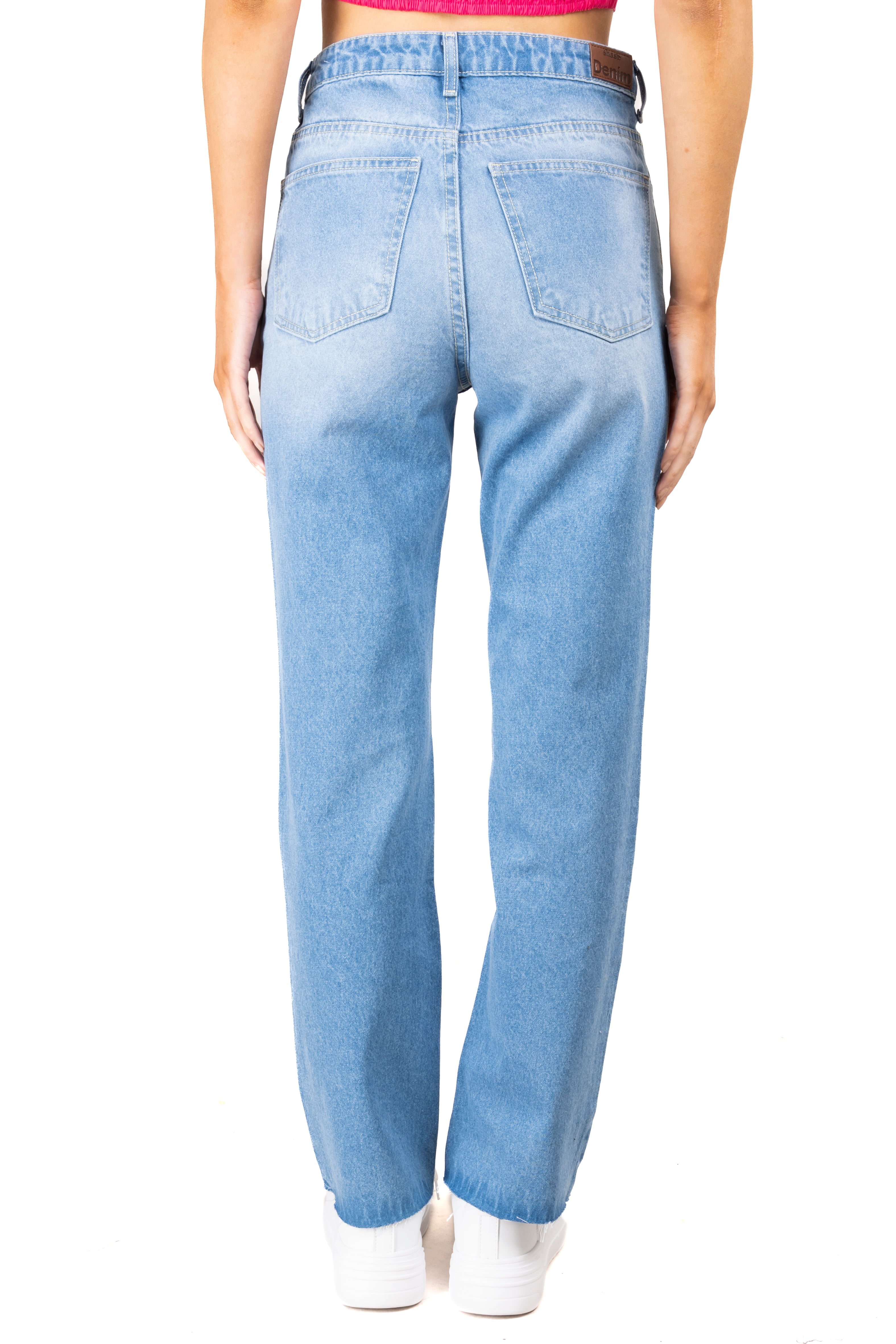 Jeans cintura alta brillos STONE MEDIO