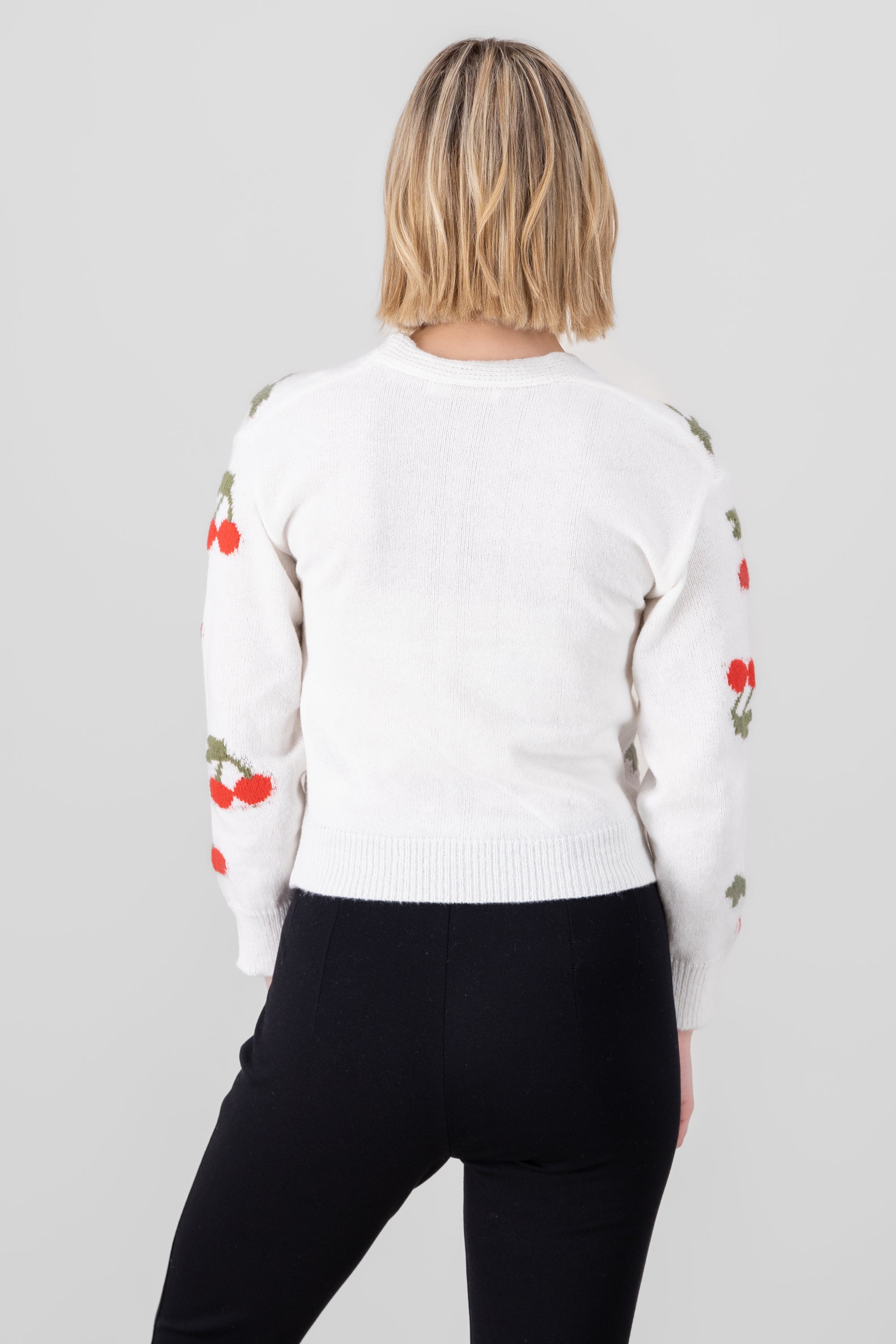 Cardigan Botones Detalle Cerezas BLANCO COMBO