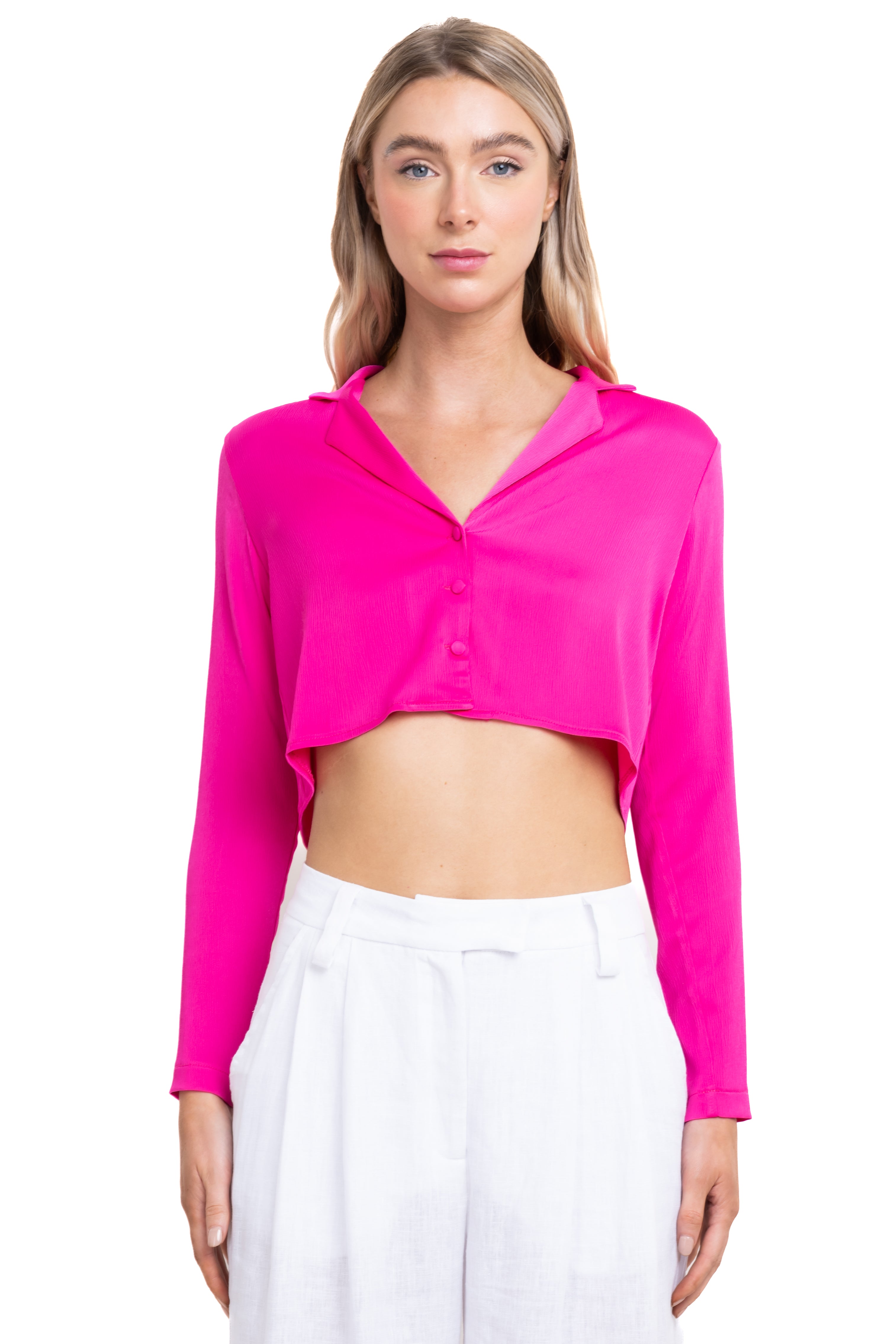 Camisa crop manga larga FIUSHA