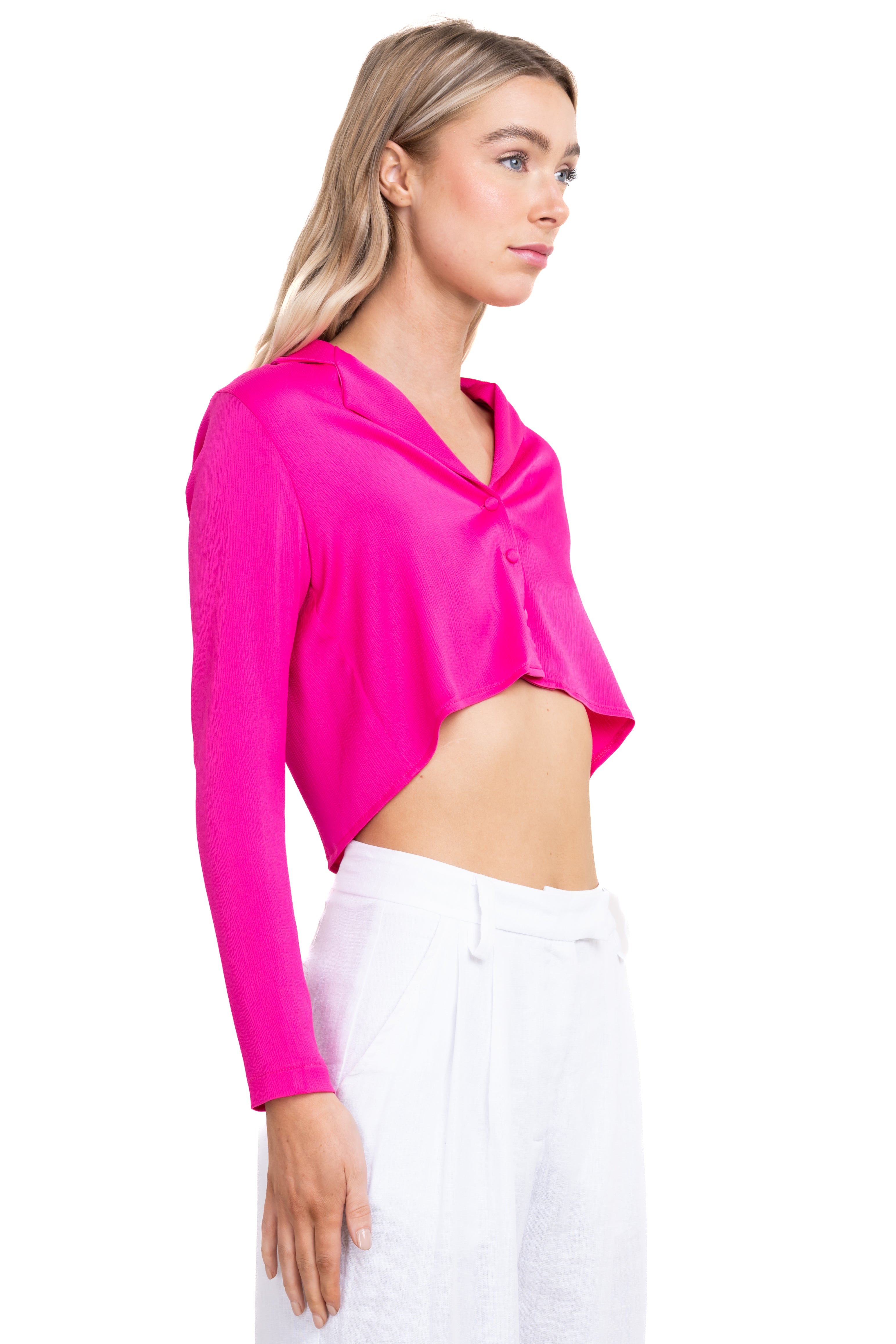 Camisa crop manga larga FIUSHA