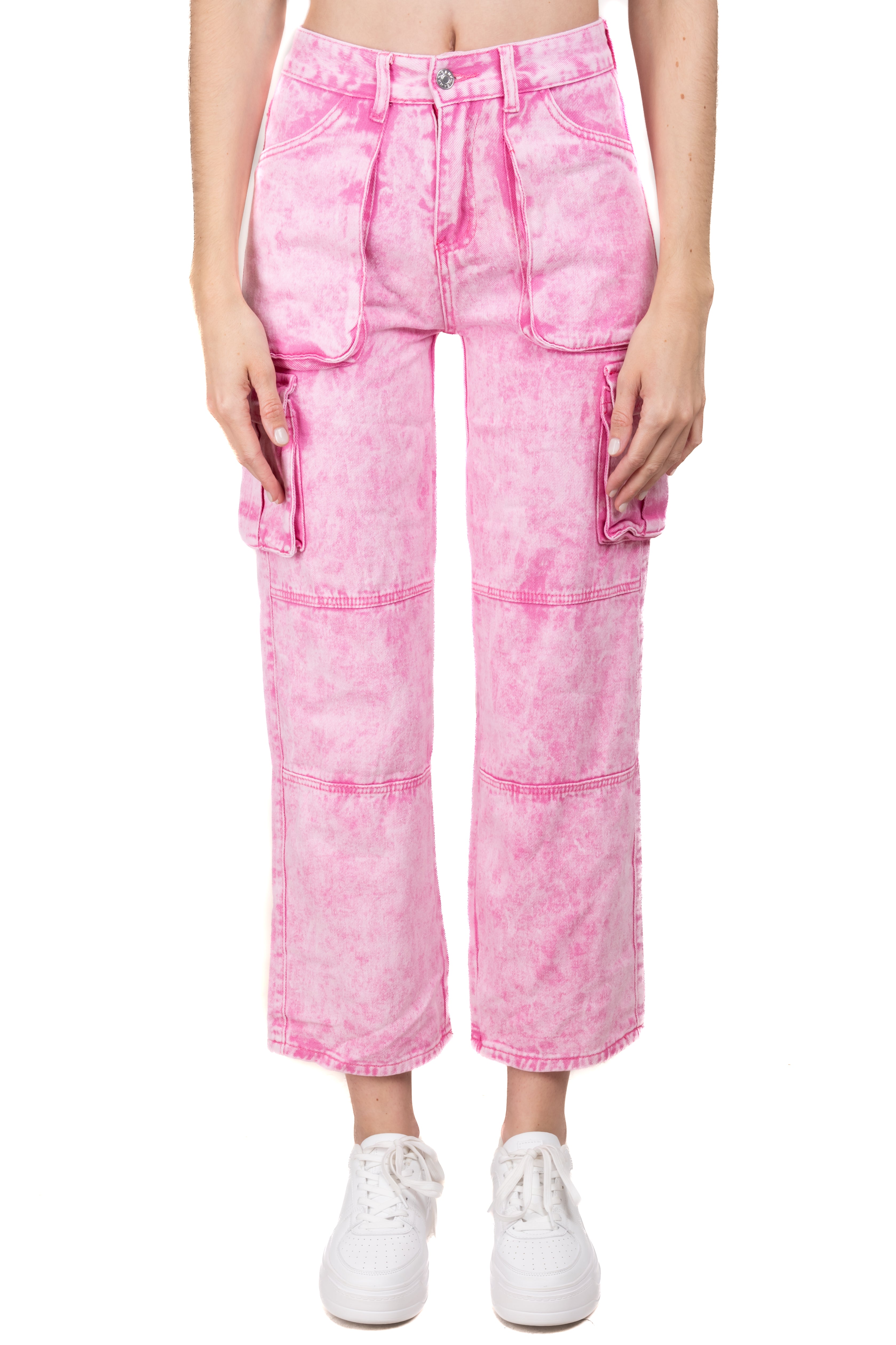 Pantalón cargo cintura alta ROSA
