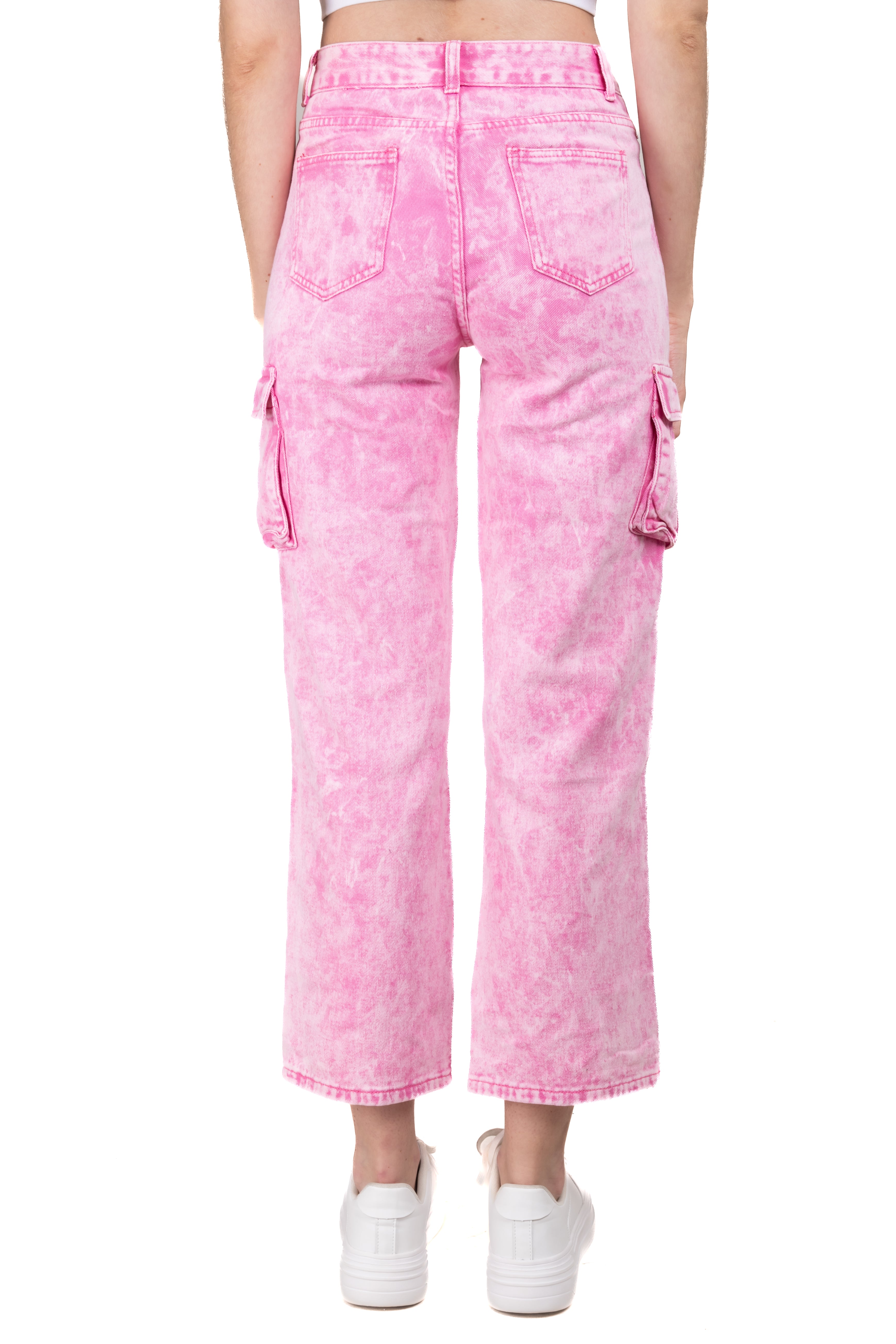 Pantalón cargo cintura alta ROSA