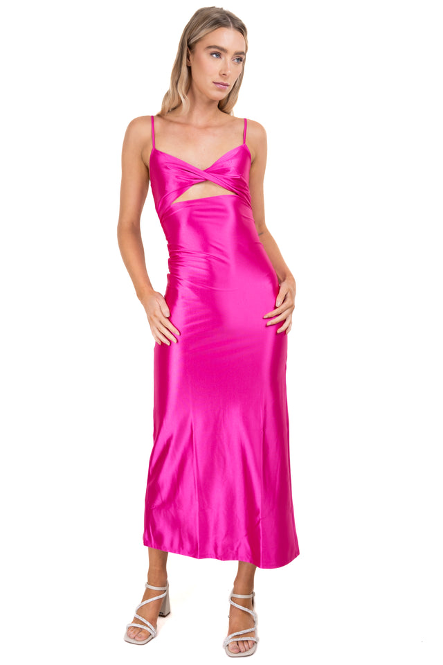 Vestido maxi escote nudo