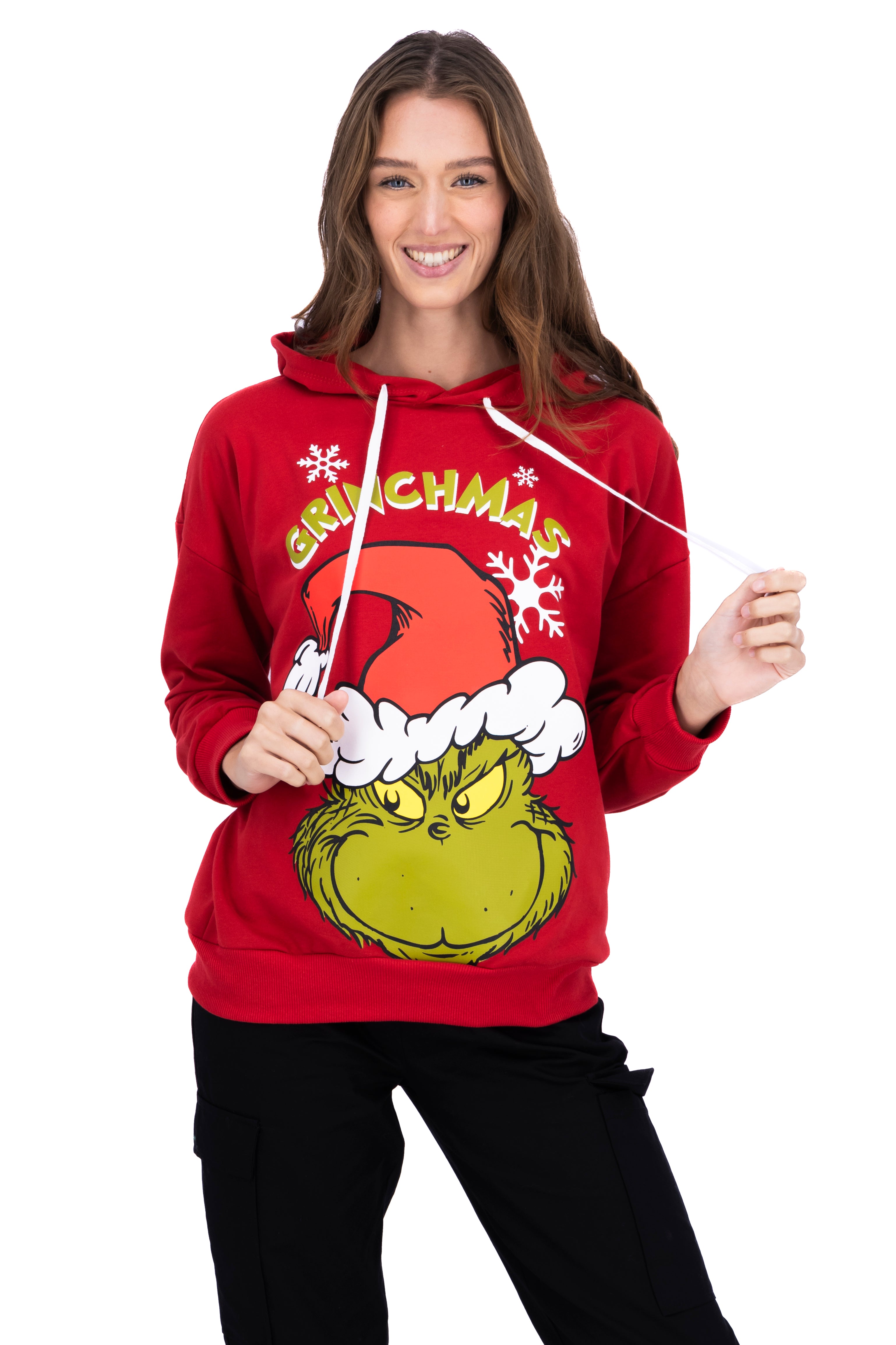 Sudadera gorro Grinch manga larga ROJO COMBO