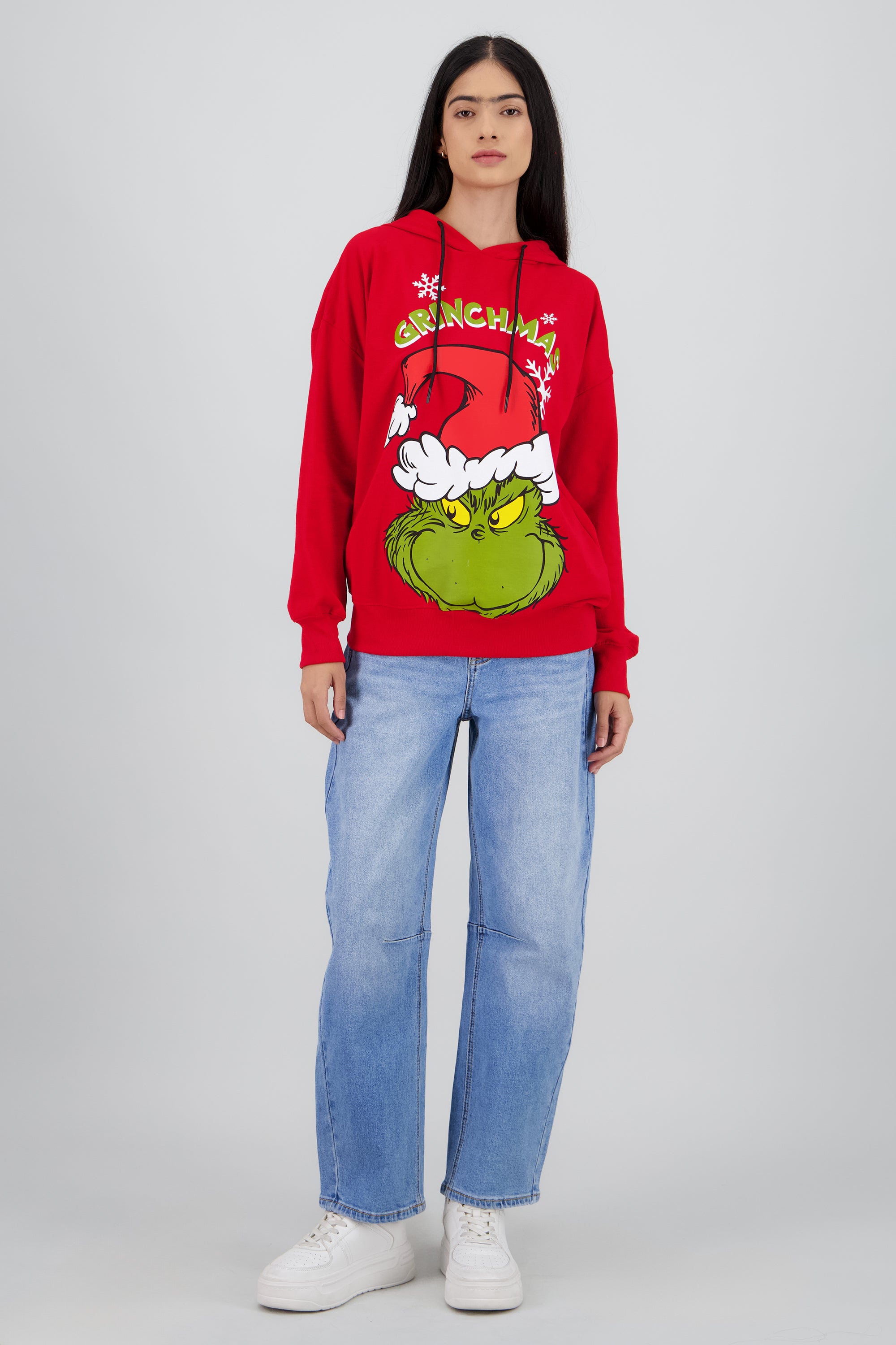 Sudadera gorro Grinch manga larga ROJO COMBO