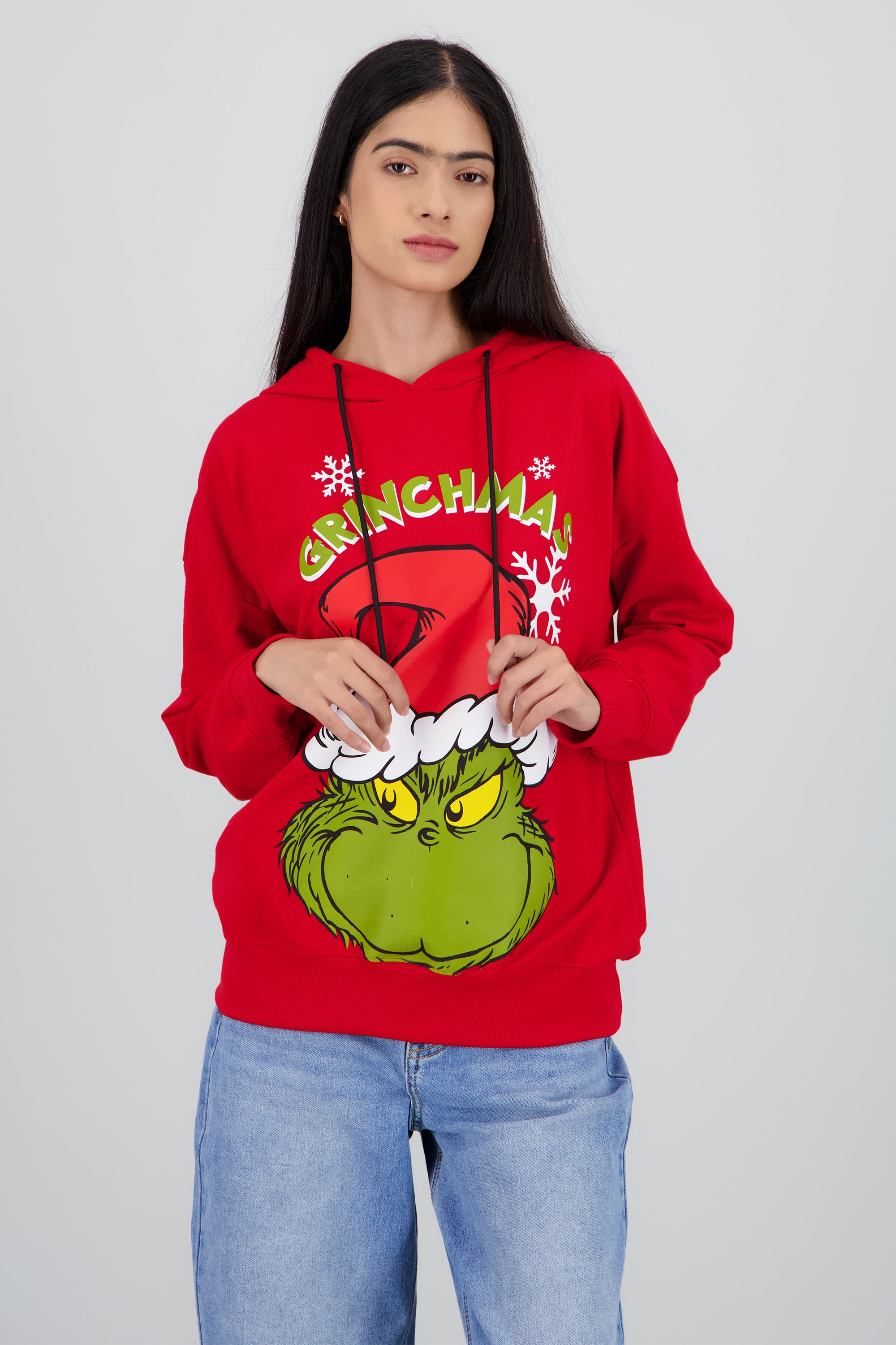 Sudadera gorro Grinch manga larga ROJO COMBO
