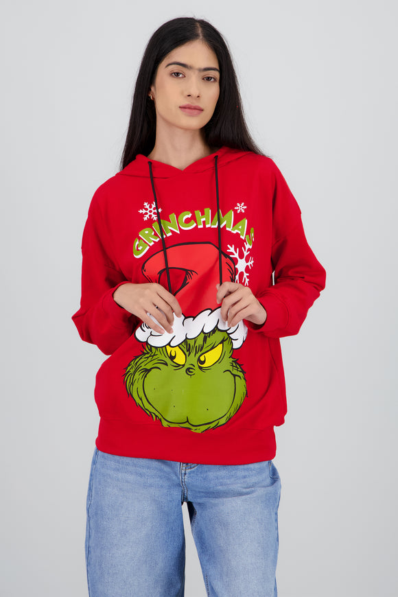Sudadera gorro Grinch manga larga