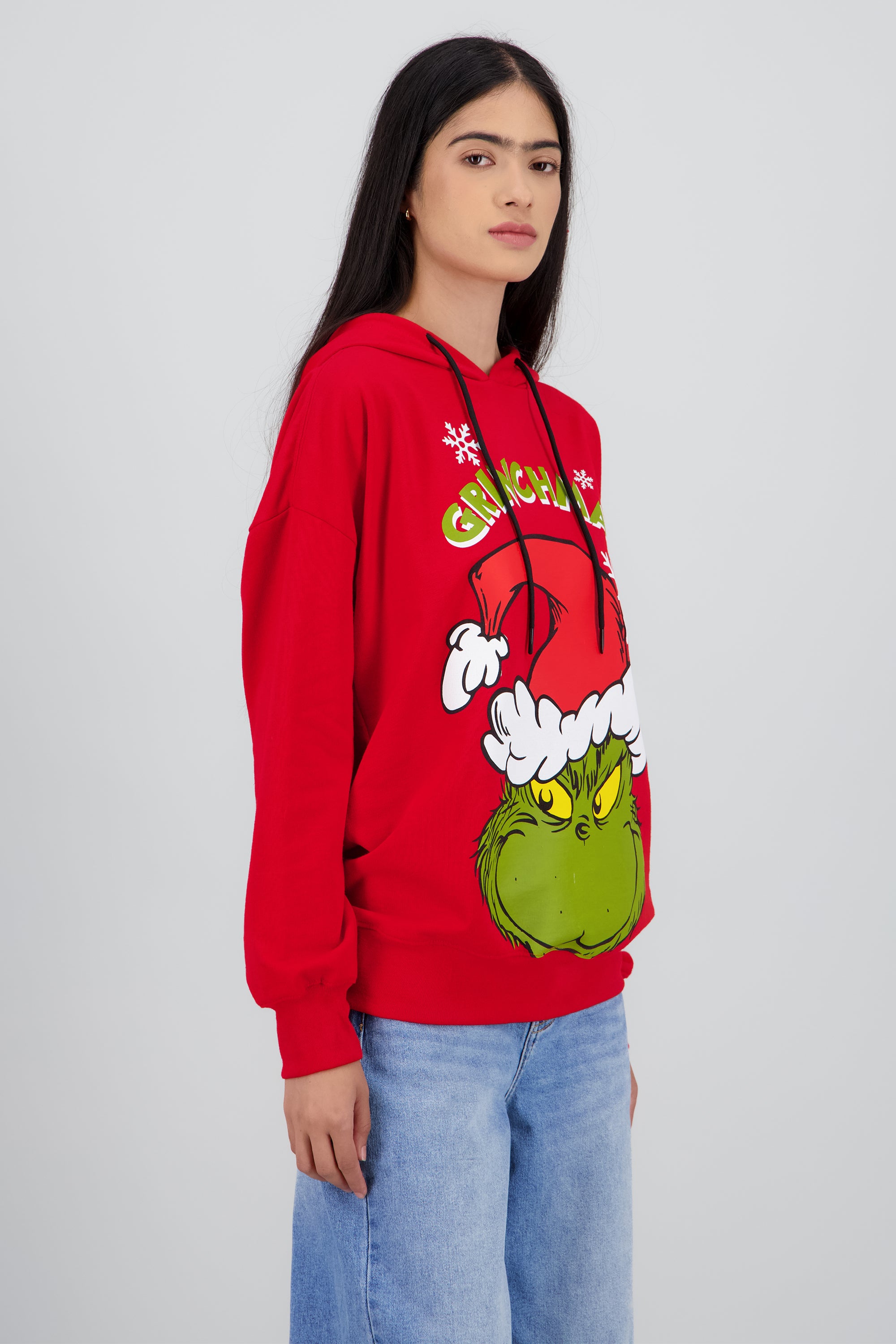 Sudadera gorro Grinch manga larga ROJO COMBO