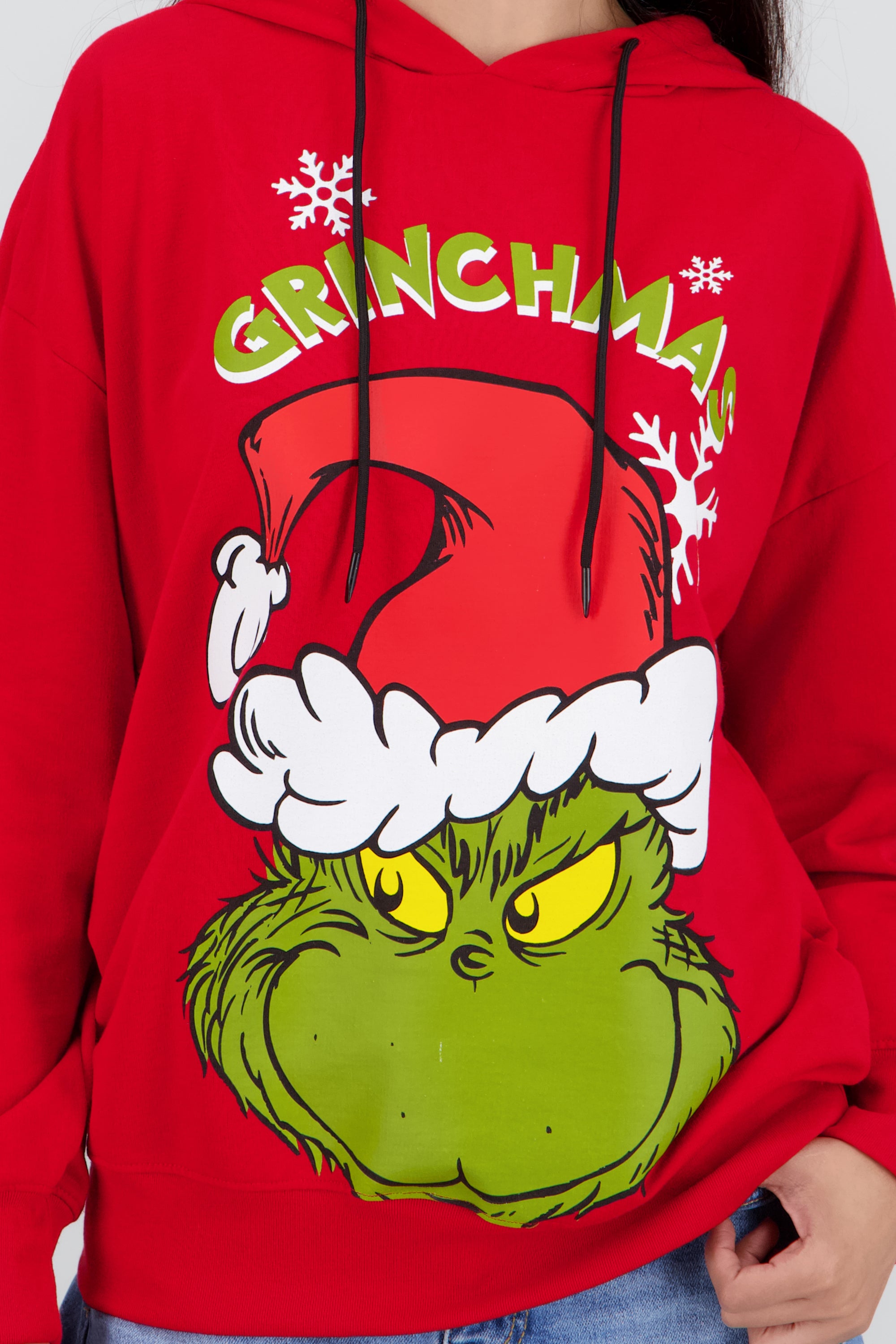 Sudadera gorro Grinch manga larga ROJO COMBO