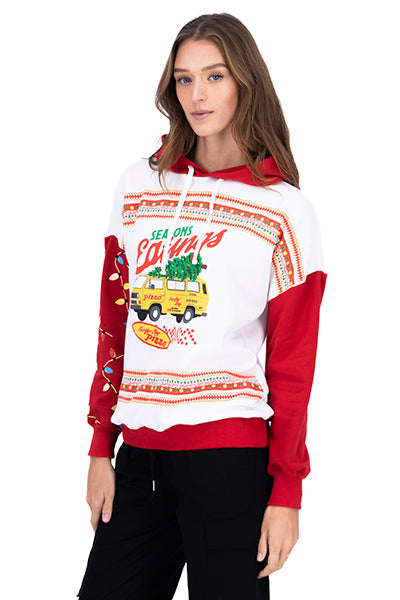 Sudadera x-mas stranger pizza BLANCO COMBO