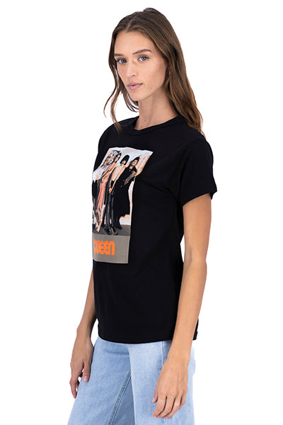 Playera manga corta Queen NEGRO COMBO
