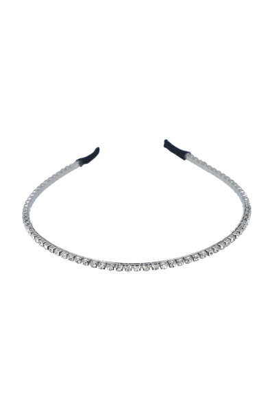 Diadema linea brillos PLATA