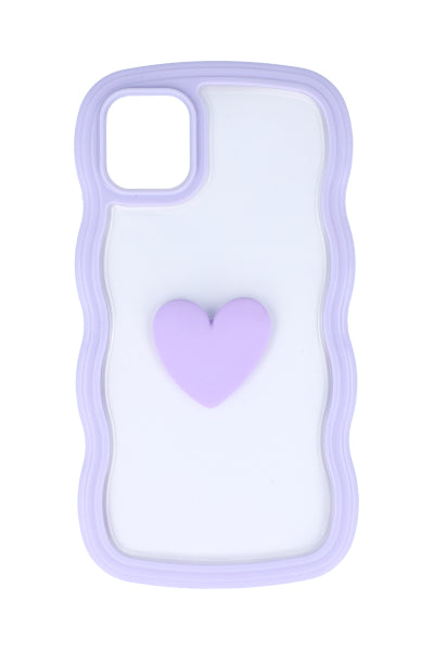 Funda iPhone 11 ondas corazón LILA