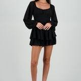 Romper mini manga larga mesh