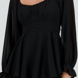 Romper mini manga larga mesh