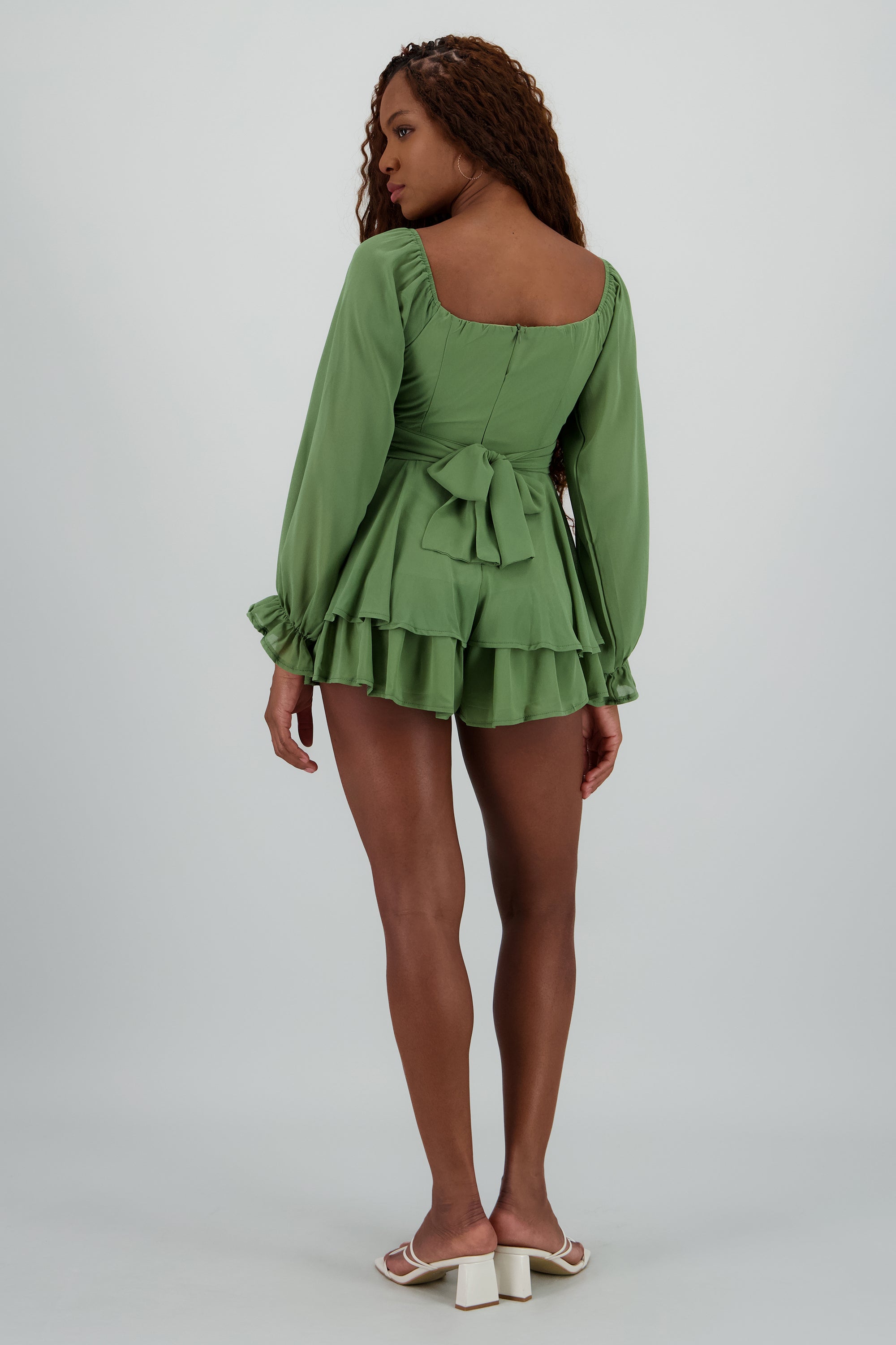 Romper mini manga larga mesh OLIVO