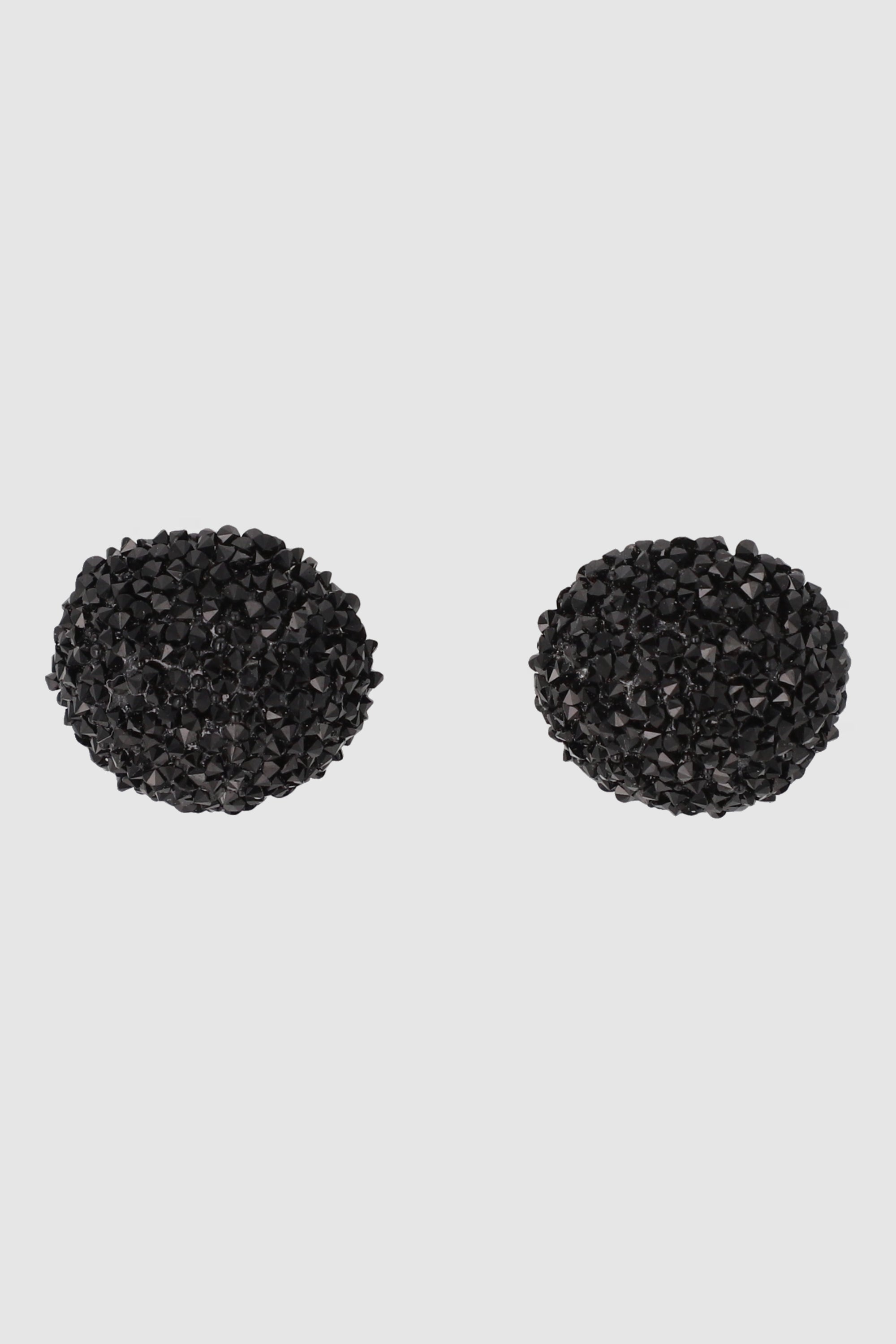 Aretes pompón glitter NEGRO