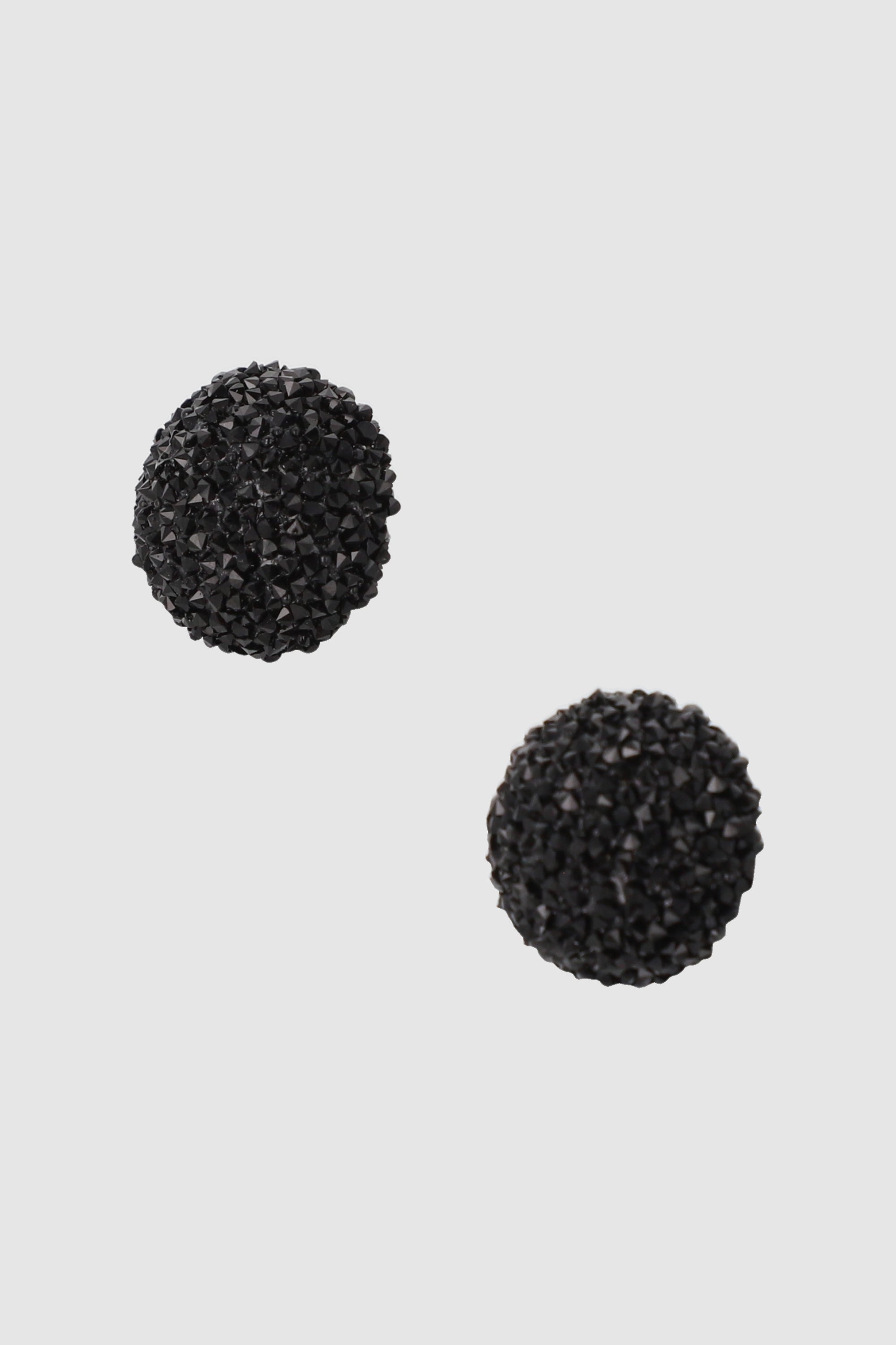 Aretes pompón glitter NEGRO