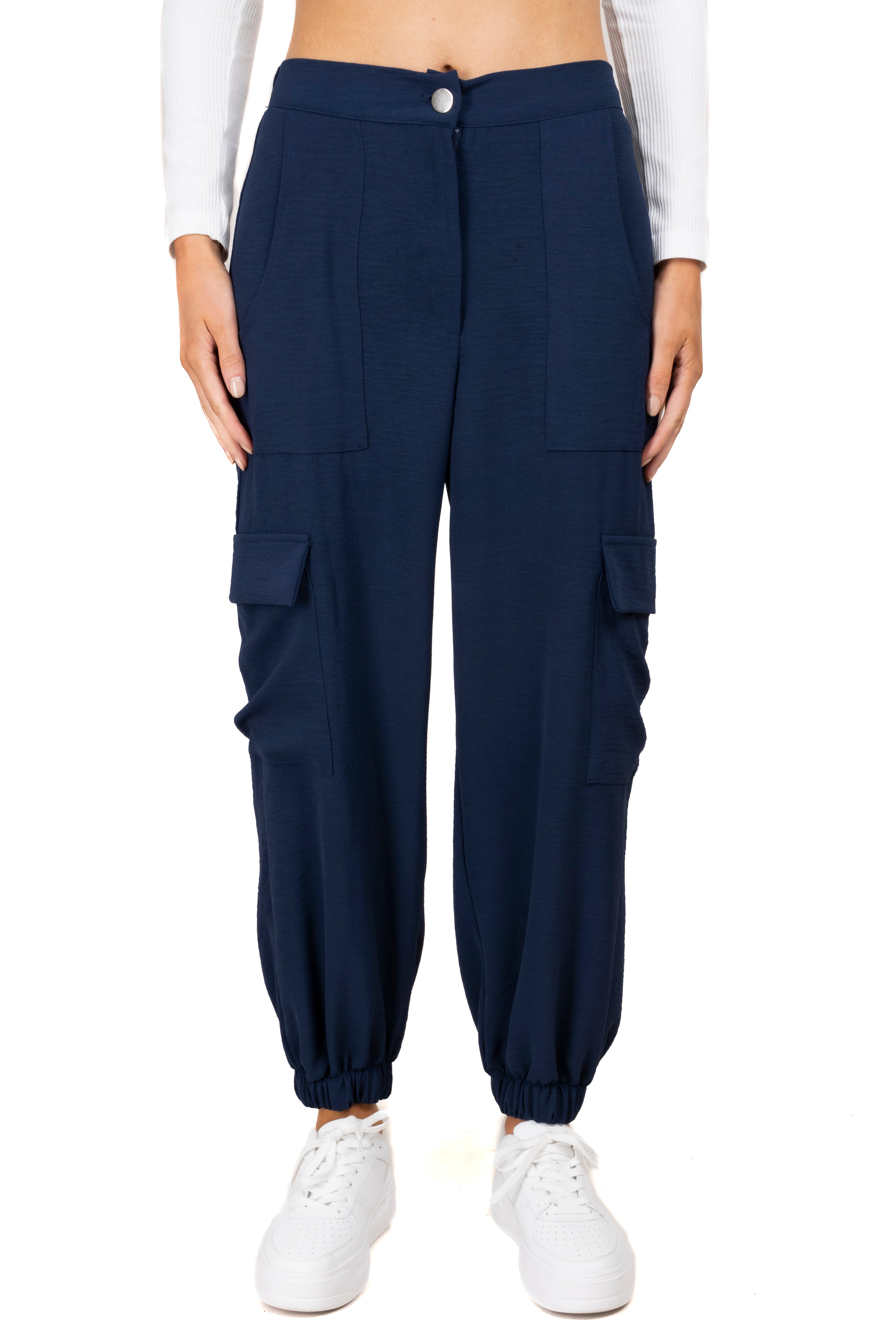 Pantalón jogger bolsillos maxi MARINO