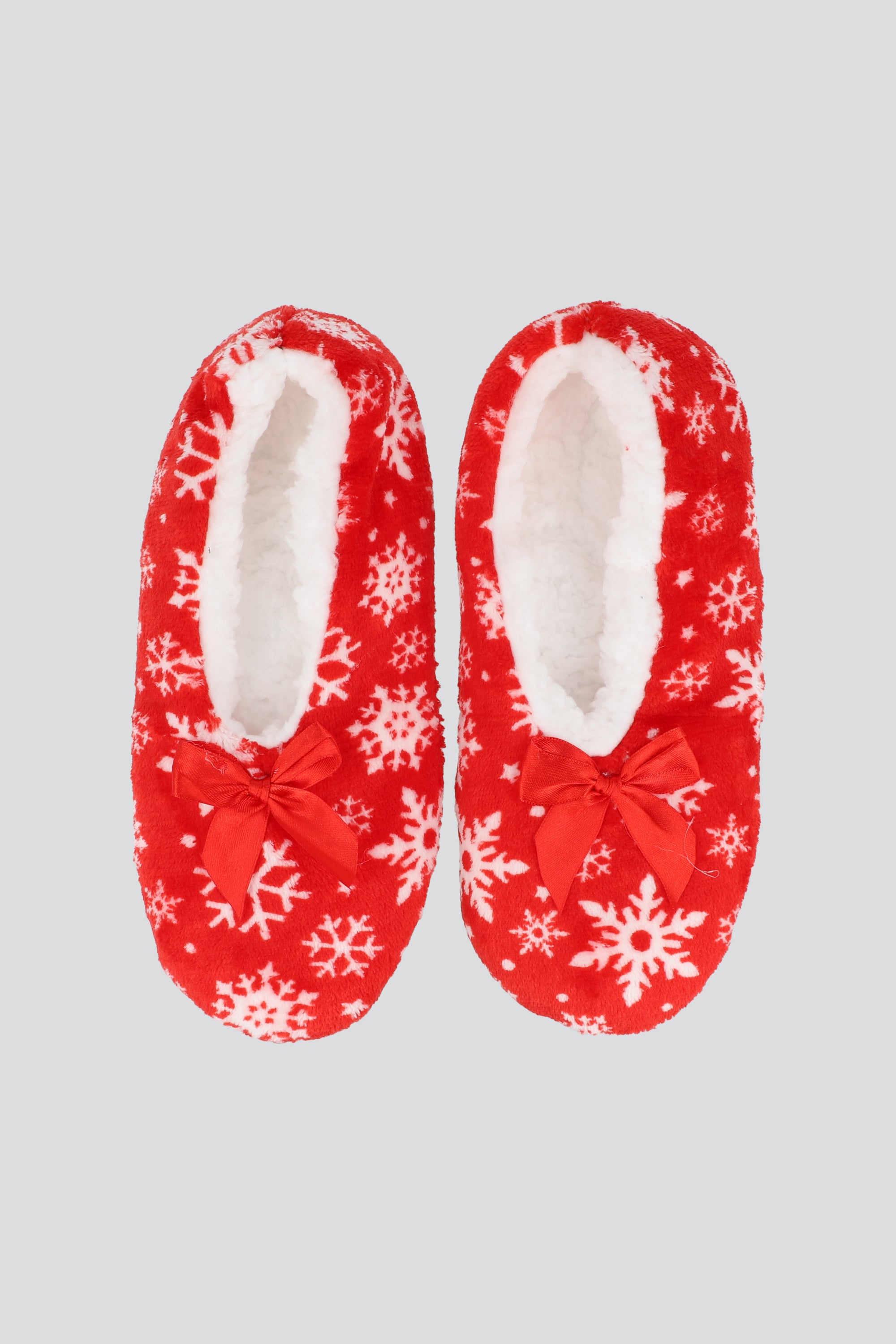 Calcetines de invierno peluche navideñas ROJO
