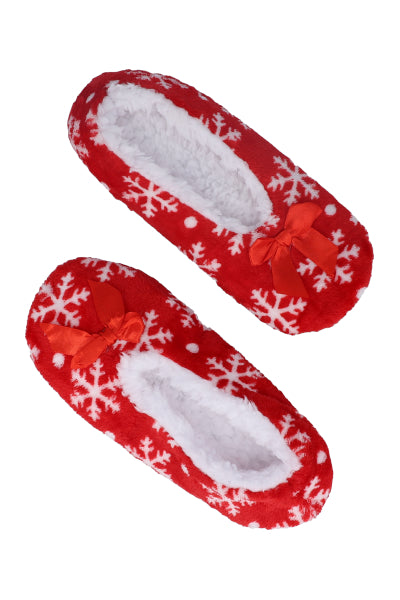 Pantucalcetas peluche navideñas ROJO