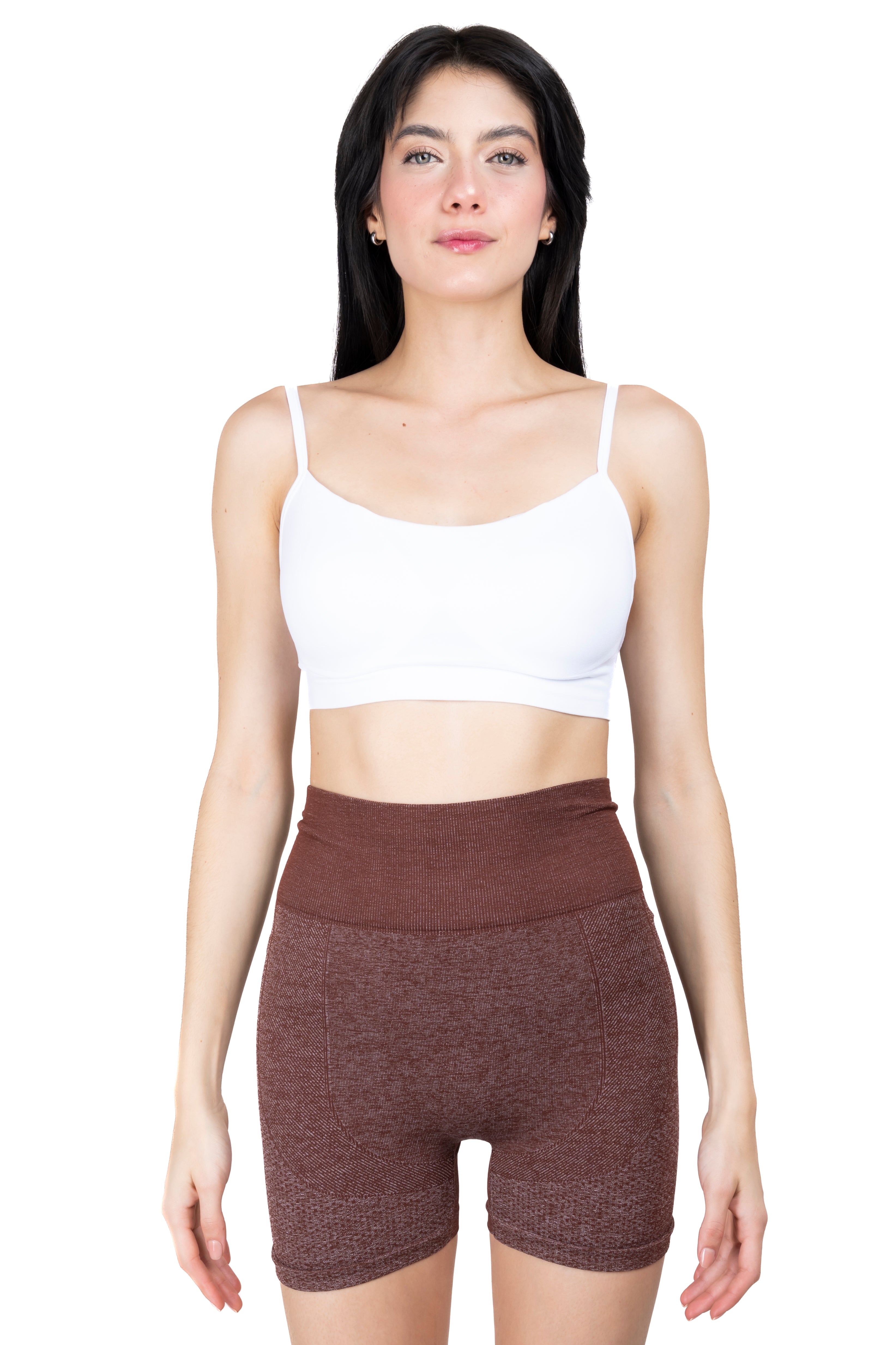 Top crop seamless copas BLANCO