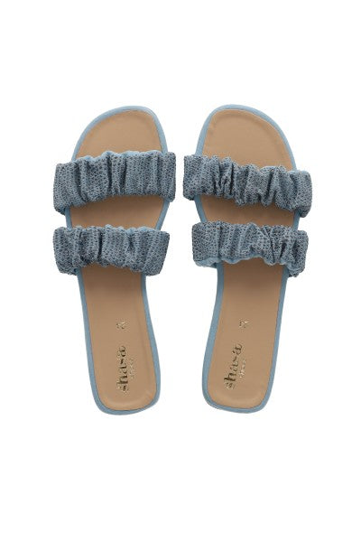Sandalia pala denim brillos