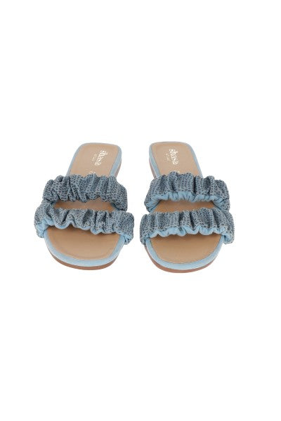 Sandalia pala denim brillos MEDIUM WASH