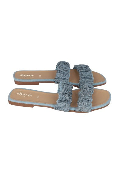 Sandalia pala denim brillos MEDIUM WASH