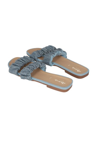 Sandalia pala denim brillos MEDIUM WASH