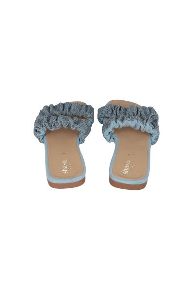 Sandalia pala denim brillos MEDIUM WASH