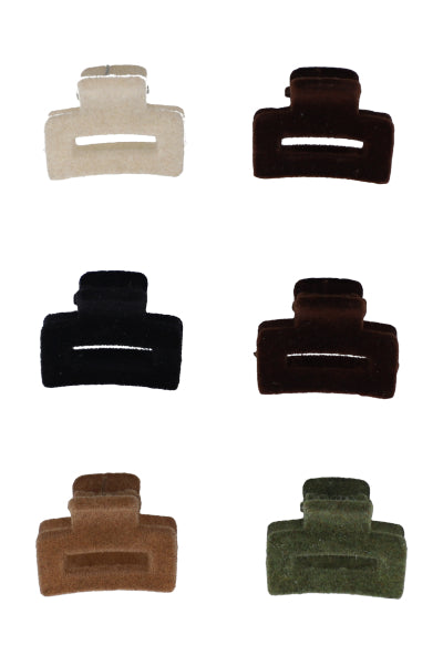 Set 6 pinzas mini velvet MULTICOLOR OTOÑAL