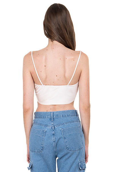 Top corset encaje copas CREMA