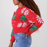 Sueter navideño copos y arboles