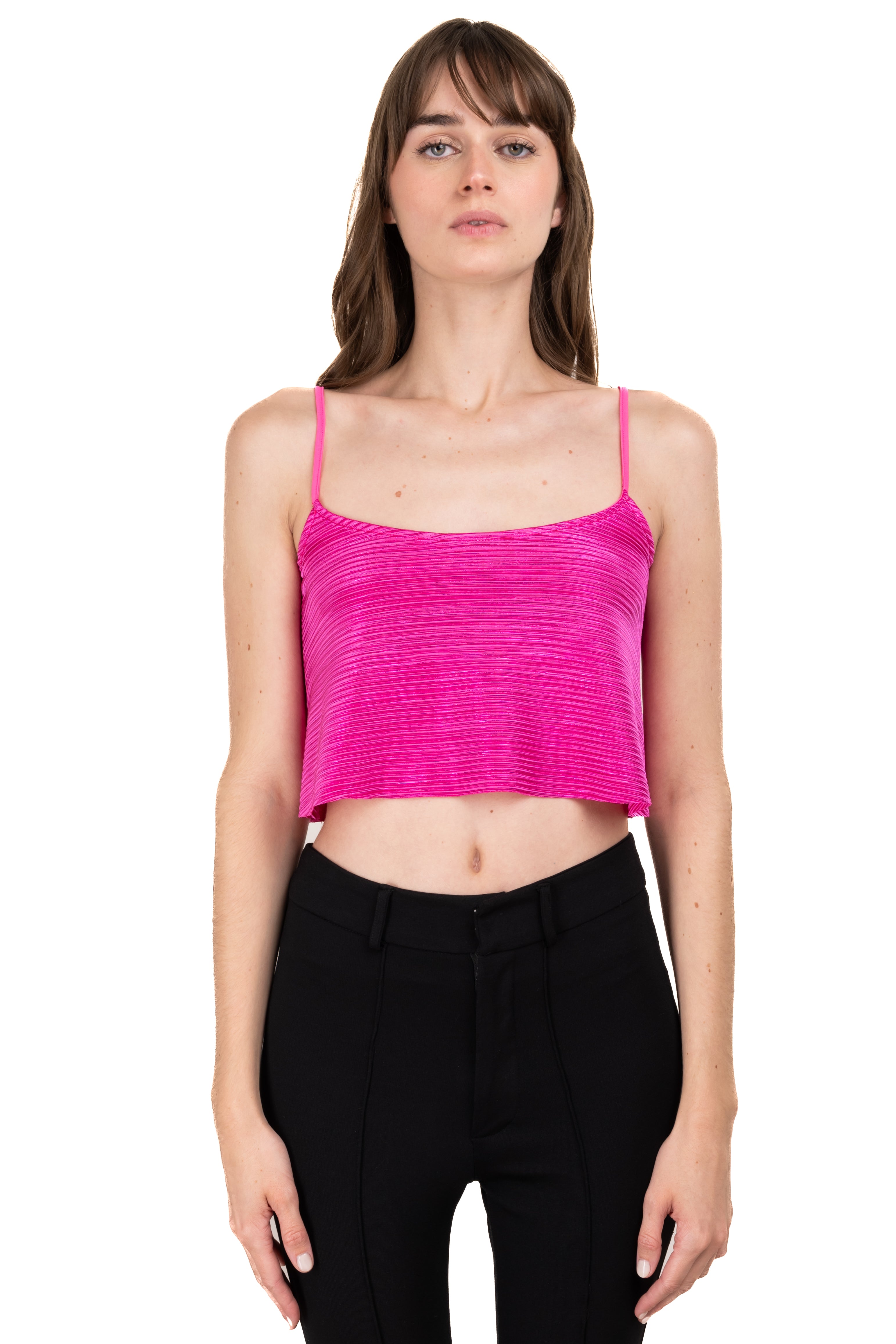 Top fluido cropped textura FIUSHA COMBO