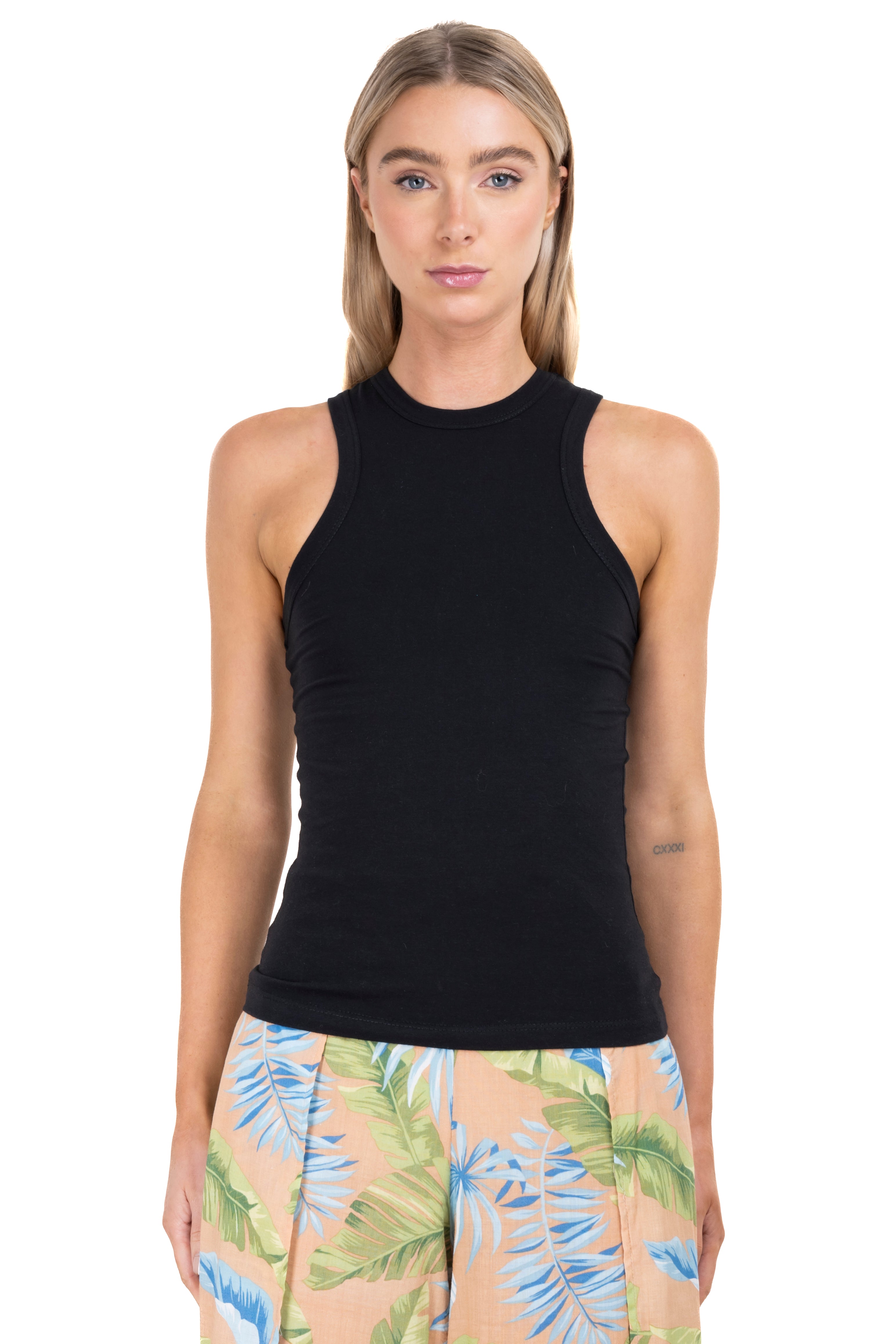 Tank top lisa sin mangas hypsters NEGRO