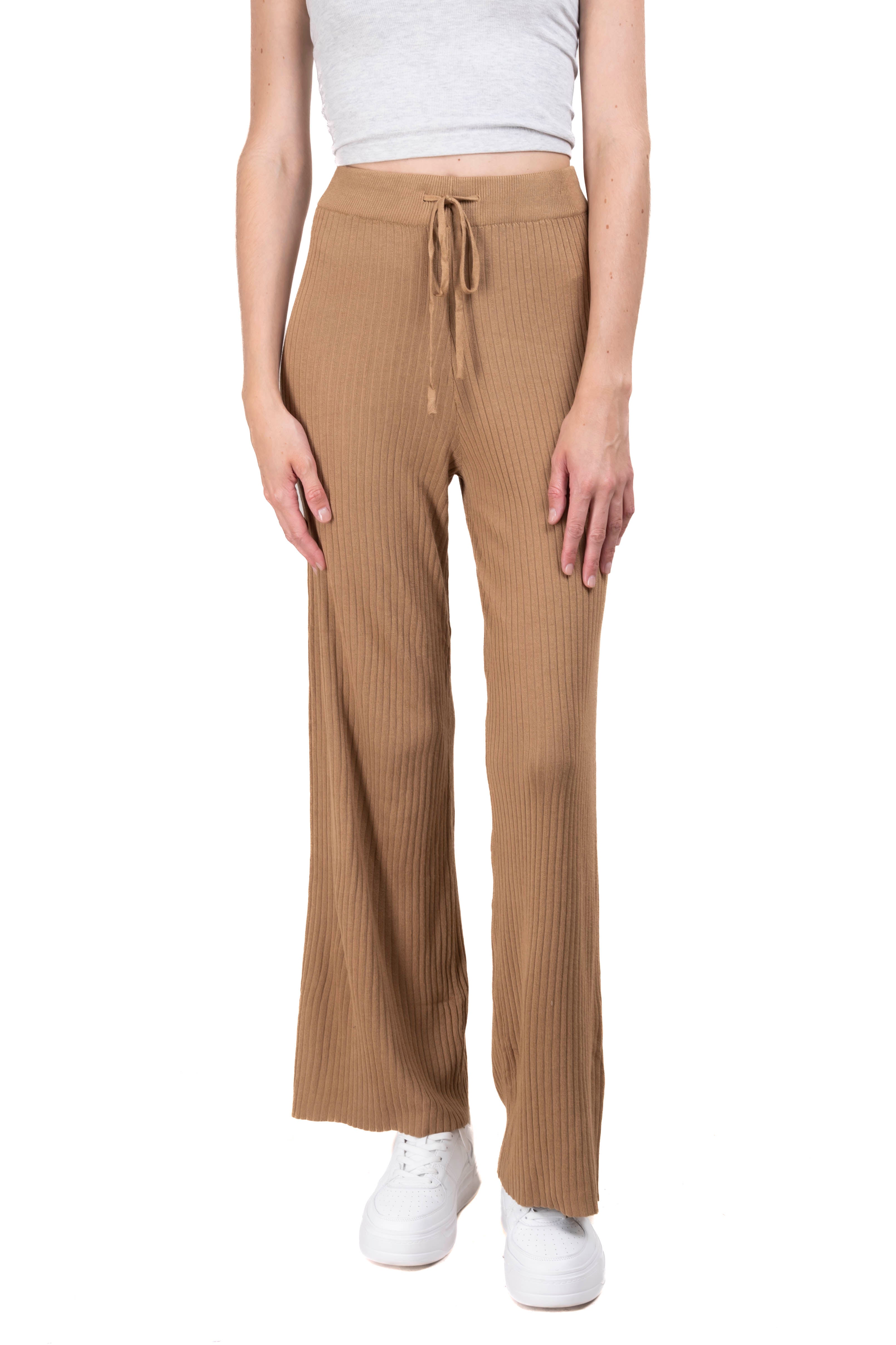 Pantalon tejido amplio CAFE