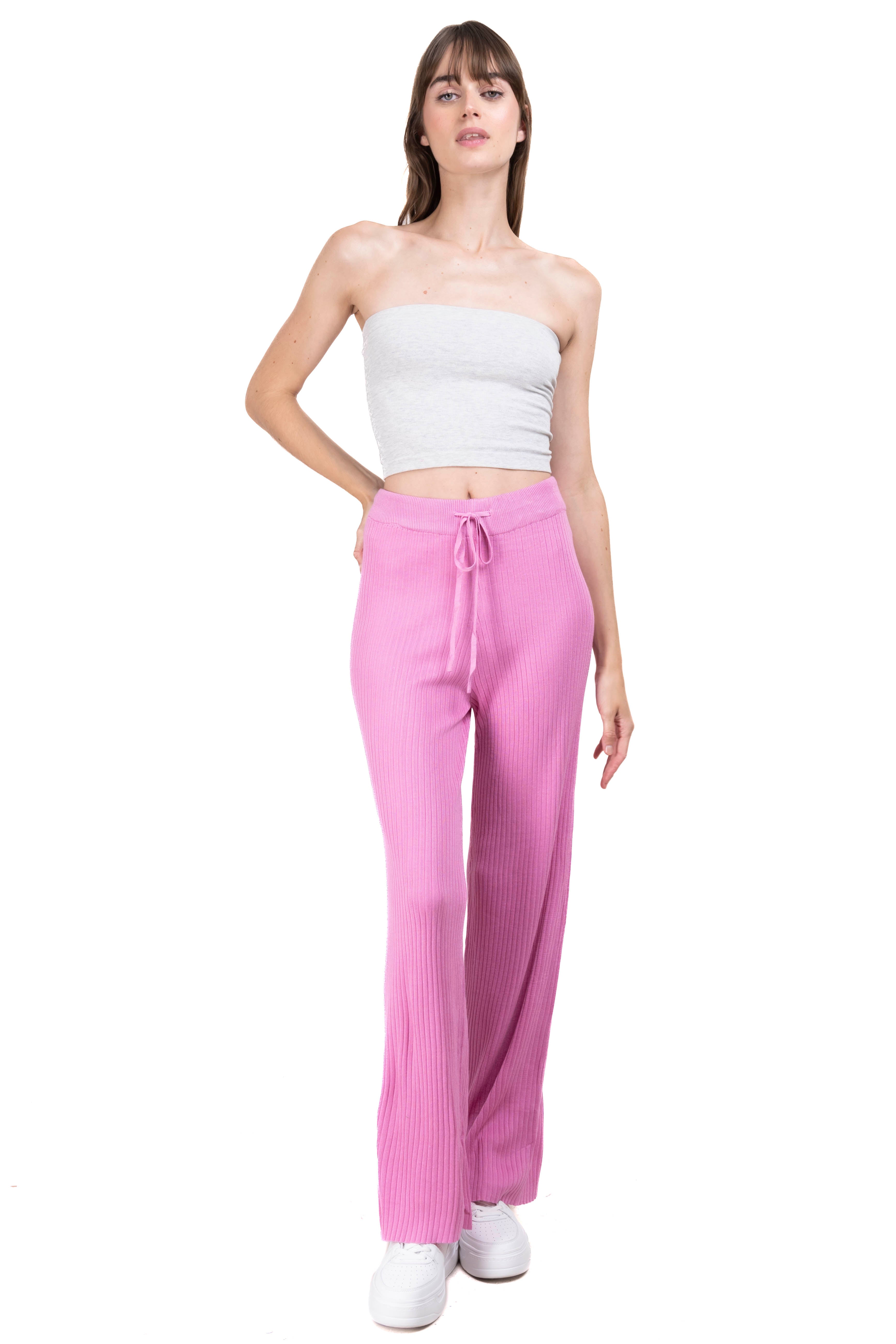 Pantalon tejido amplio ROSA