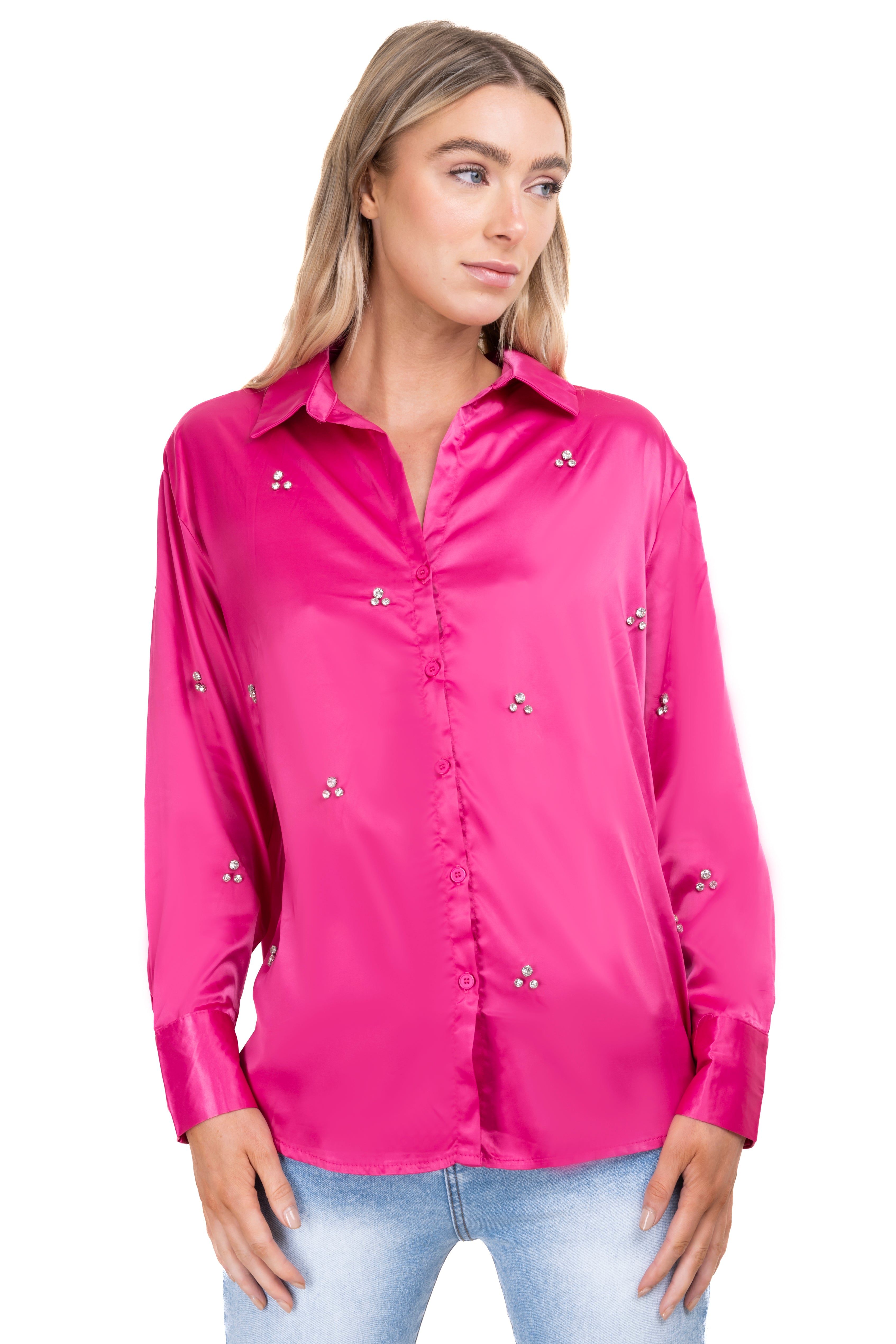 Camisa brillos ROSA