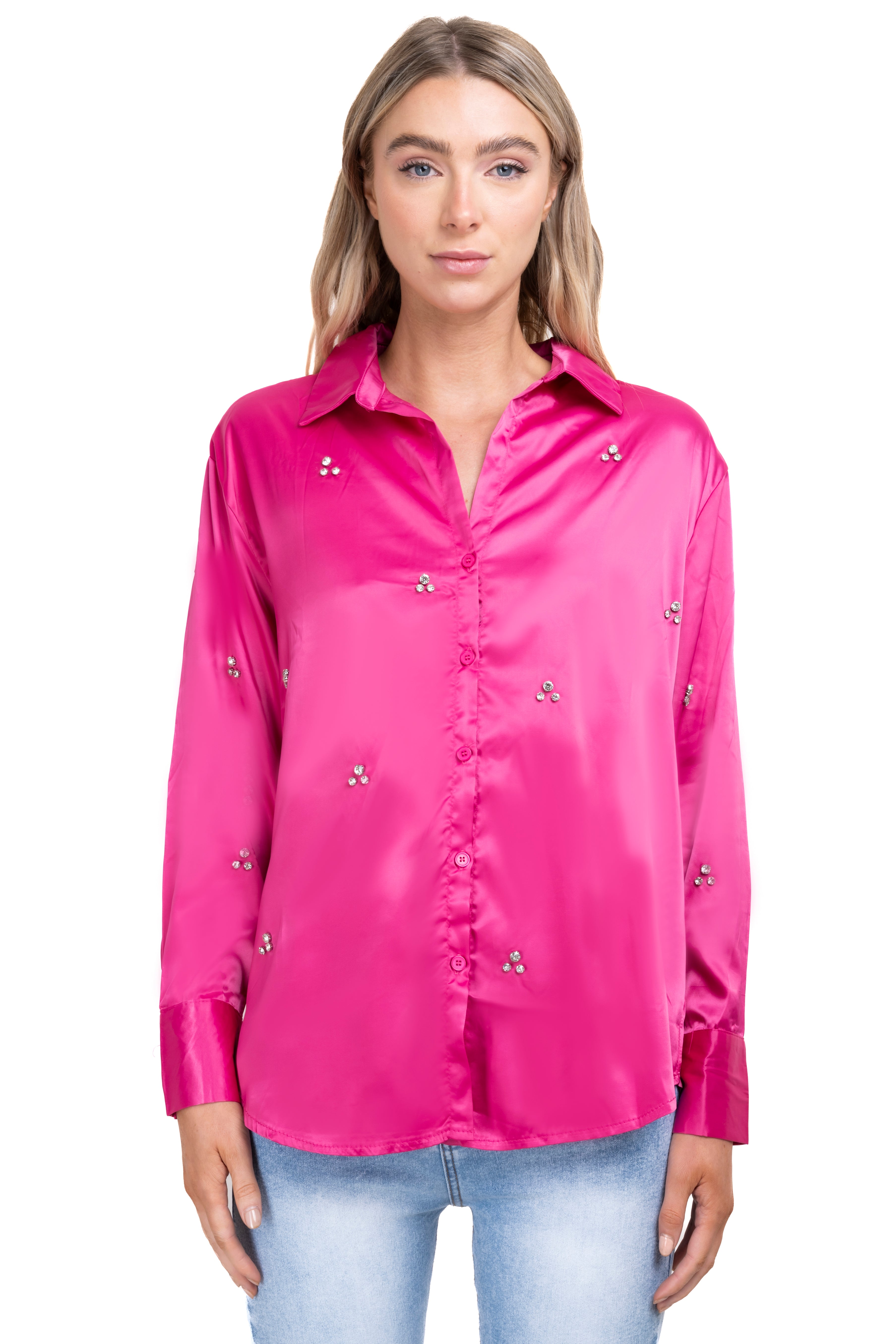 Camisa brillos ROSA