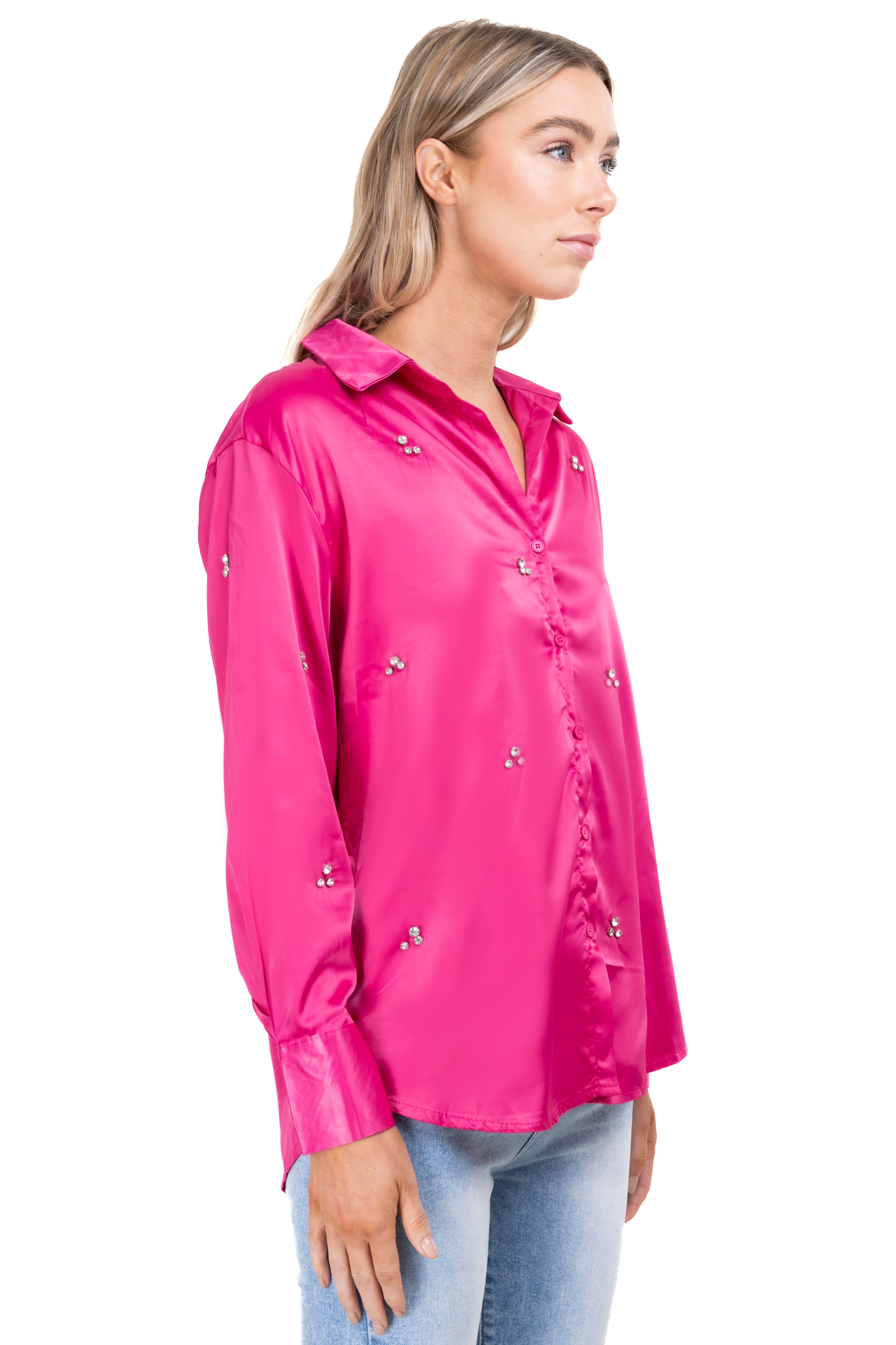 Camisa brillos ROSA