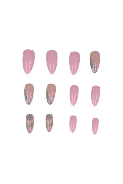 Set 12 Uñas French PALO DE ROSA