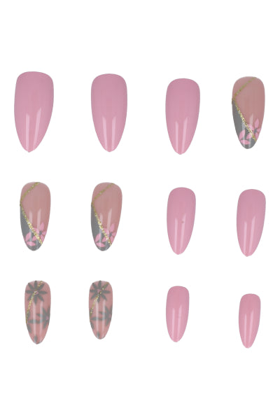 Set 12 Uñas French PALO DE ROSA