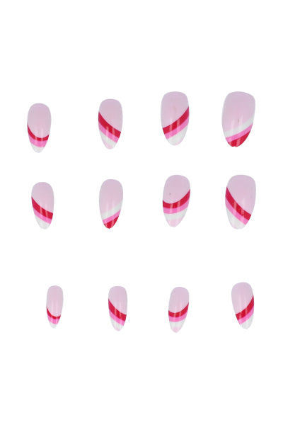 Set Uñas 12 Corazones PALO DE ROSA