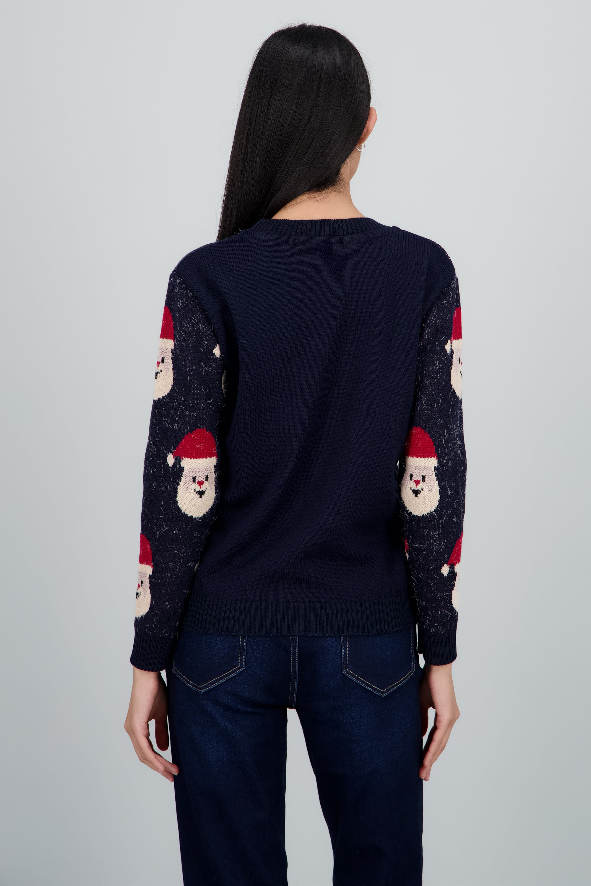 Suéter navideño diseño Santa Claus MARINO COMBO