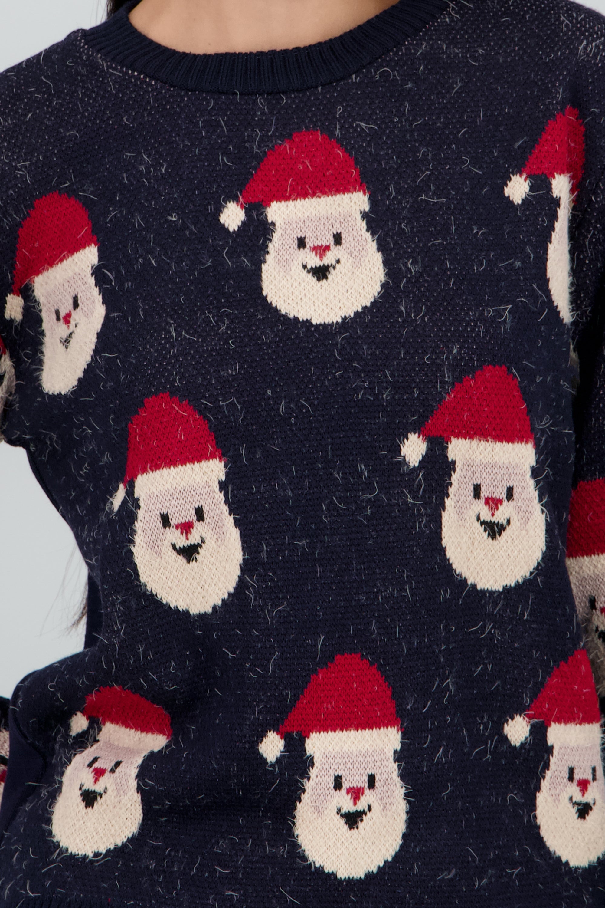 Suéter navideño diseño Santa Claus MARINO COMBO