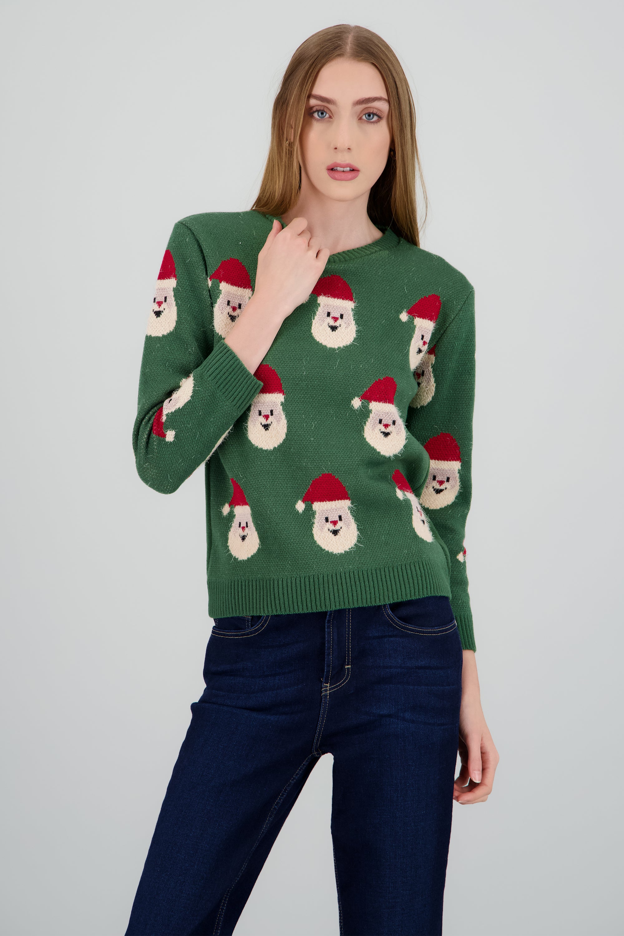 Suéter navideño diseño Santa Claus OLIVO COMBO