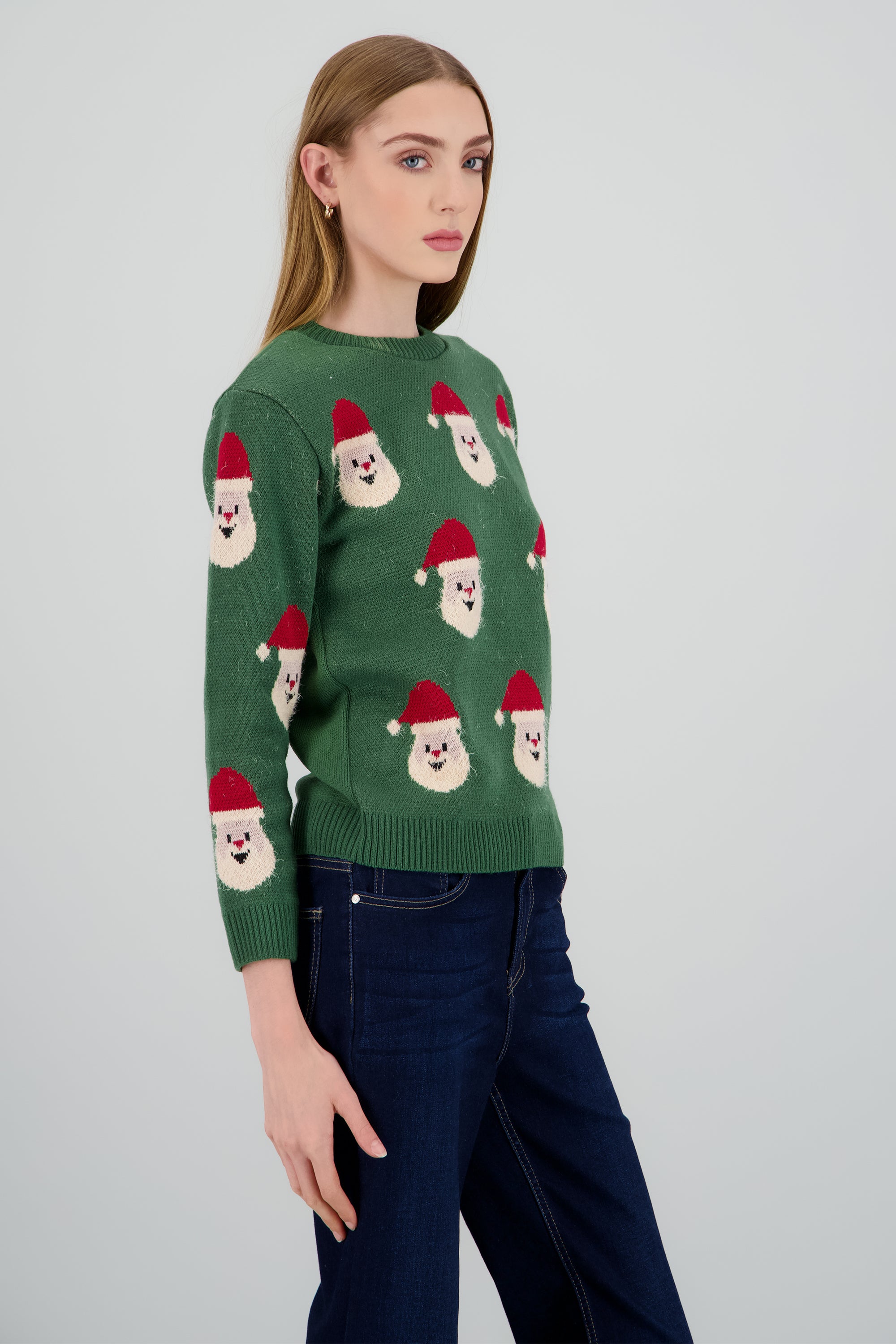 Suéter navideño diseño Santa Claus OLIVO COMBO