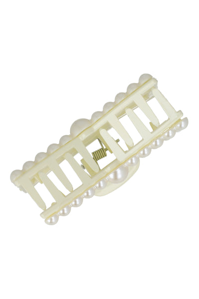 Pinza moño perlas BEIGE