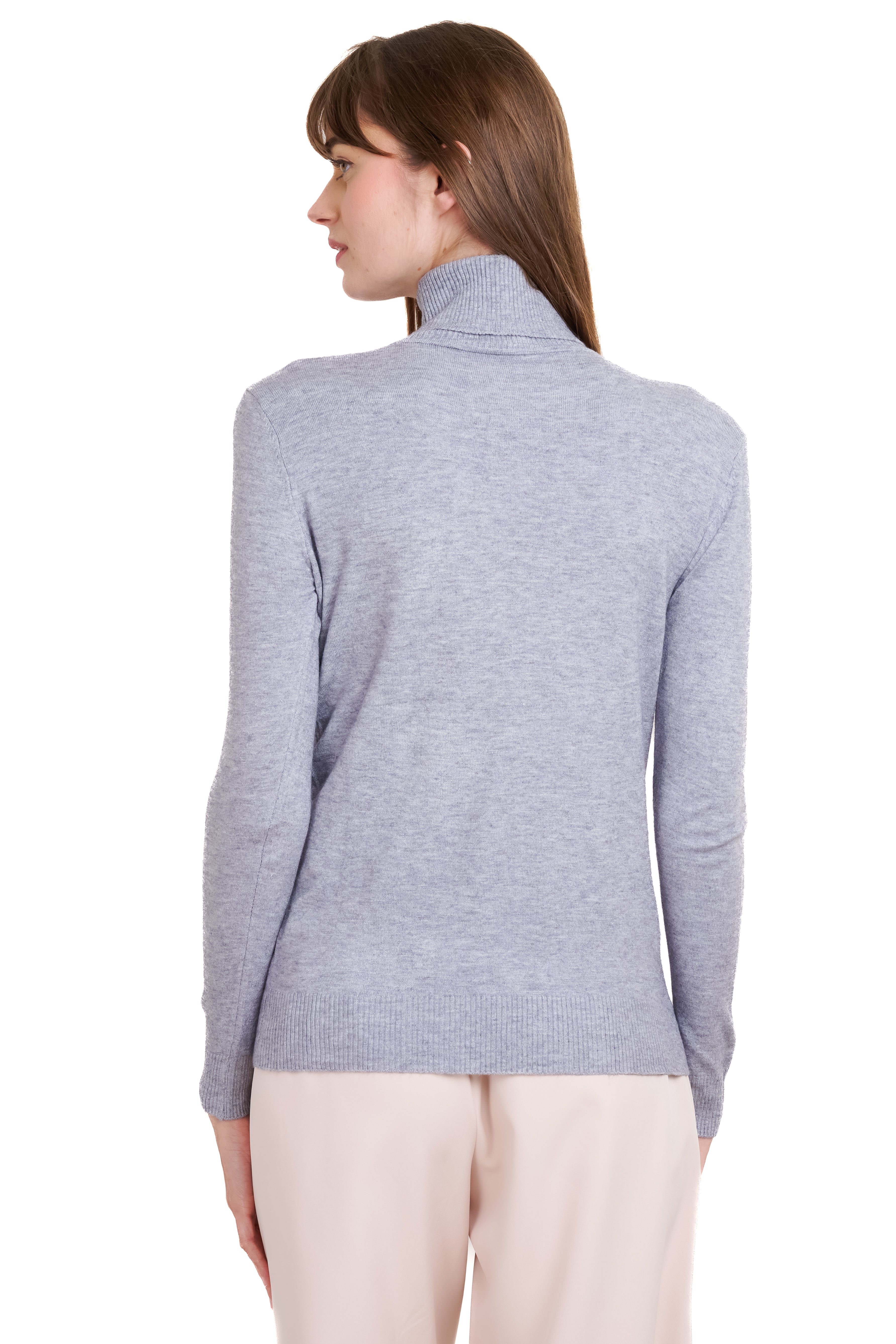 Top manga larga cuello alto GRIS